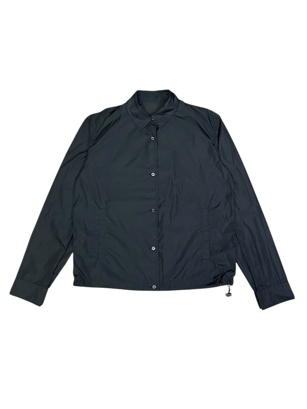 Prada 90s Elasticated Waist Nylon Shirt Size XS / US 0-2 / IT 36-38 - 2 Thumbnail