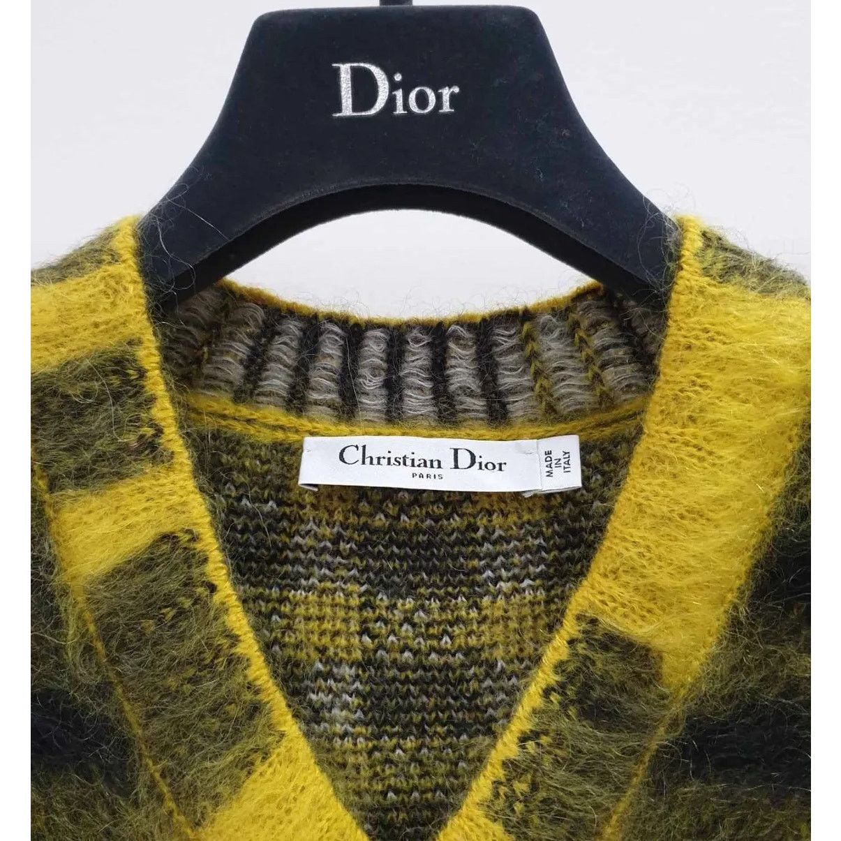 Dior Christian Dior 2022 Runway Plaid Mohair Sweater - Sz 36 Size XS / US 0-2 / IT 36-38 - 2 Thumbnail