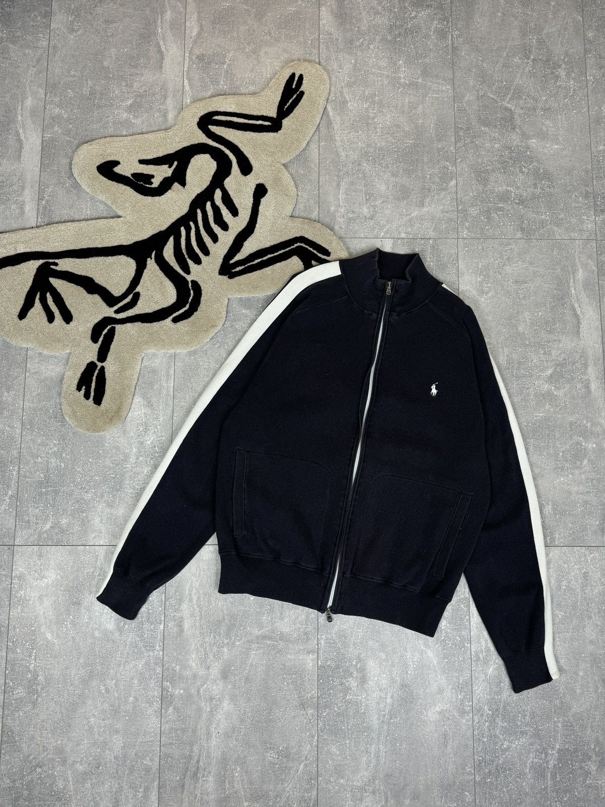 Polo Ralph Lauren × Vintage Mens Vintage Polo Ralph Lauren zip sweater rugby sweatshirt Size US L / EU 52-54 / 3 - 1 Thumbnail
