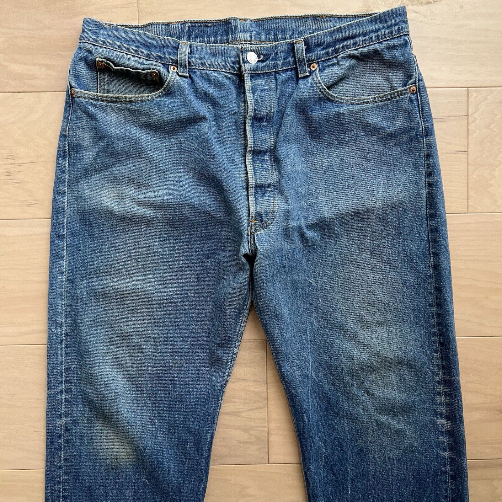 Levi's × Vintage Vintage Levis 501 Jeans 36 Blue Denim Made in USA Workwear Size US 36 / EU 52 - 3 Thumbnail