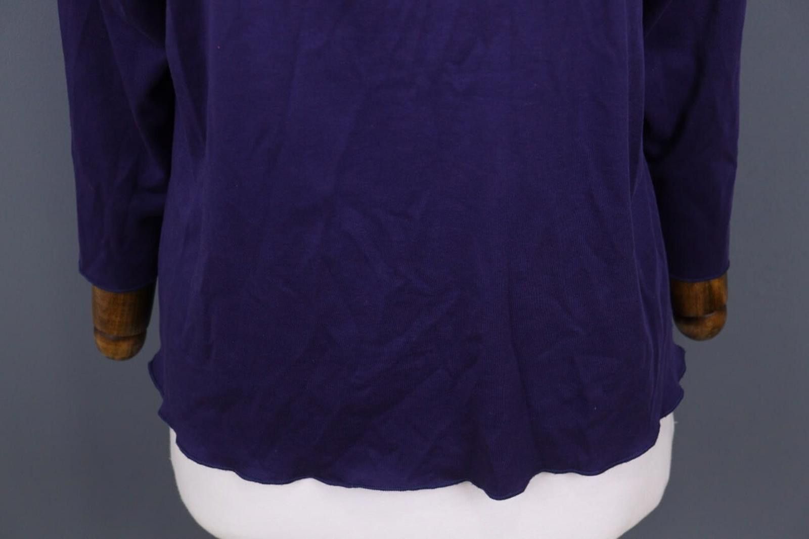 Designer PERUVIAN CONNECTION Purple Pima Shirt Blouse Size XL Size XL / US 12-14 / IT 48-50 - 2 Thumbnail