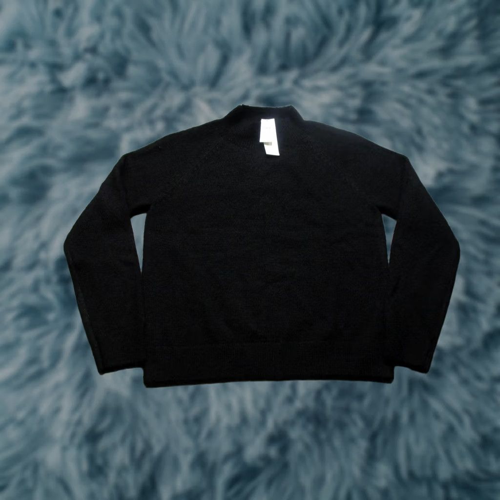 Banana Republic Banana Republic Sweater Womens S Black Wool Alpaca Crewneck Raglan Knit Pullover Size S / US 4 / IT 40 - 1 Thumbnail