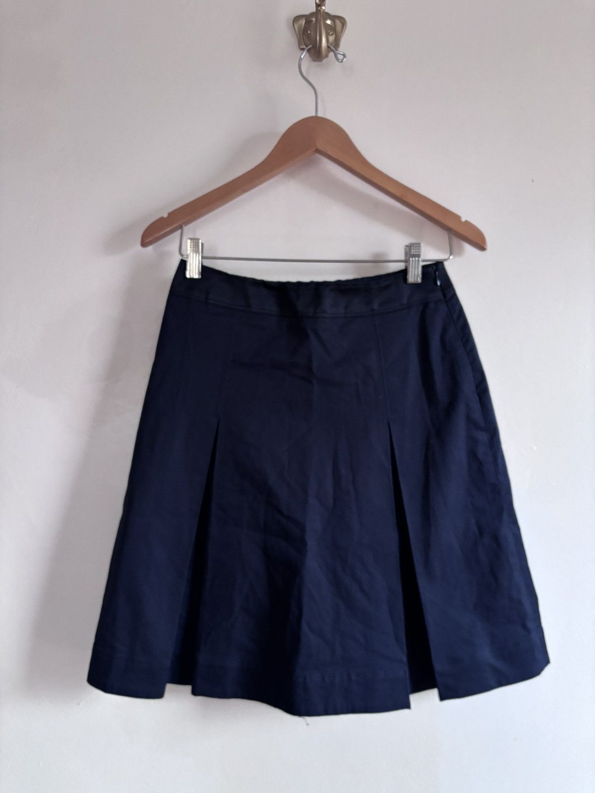 Jil Sander Jil Sander Pleated Navy Skirt size 34 Size 24" / US 00 / IT 34 - 1 Thumbnail