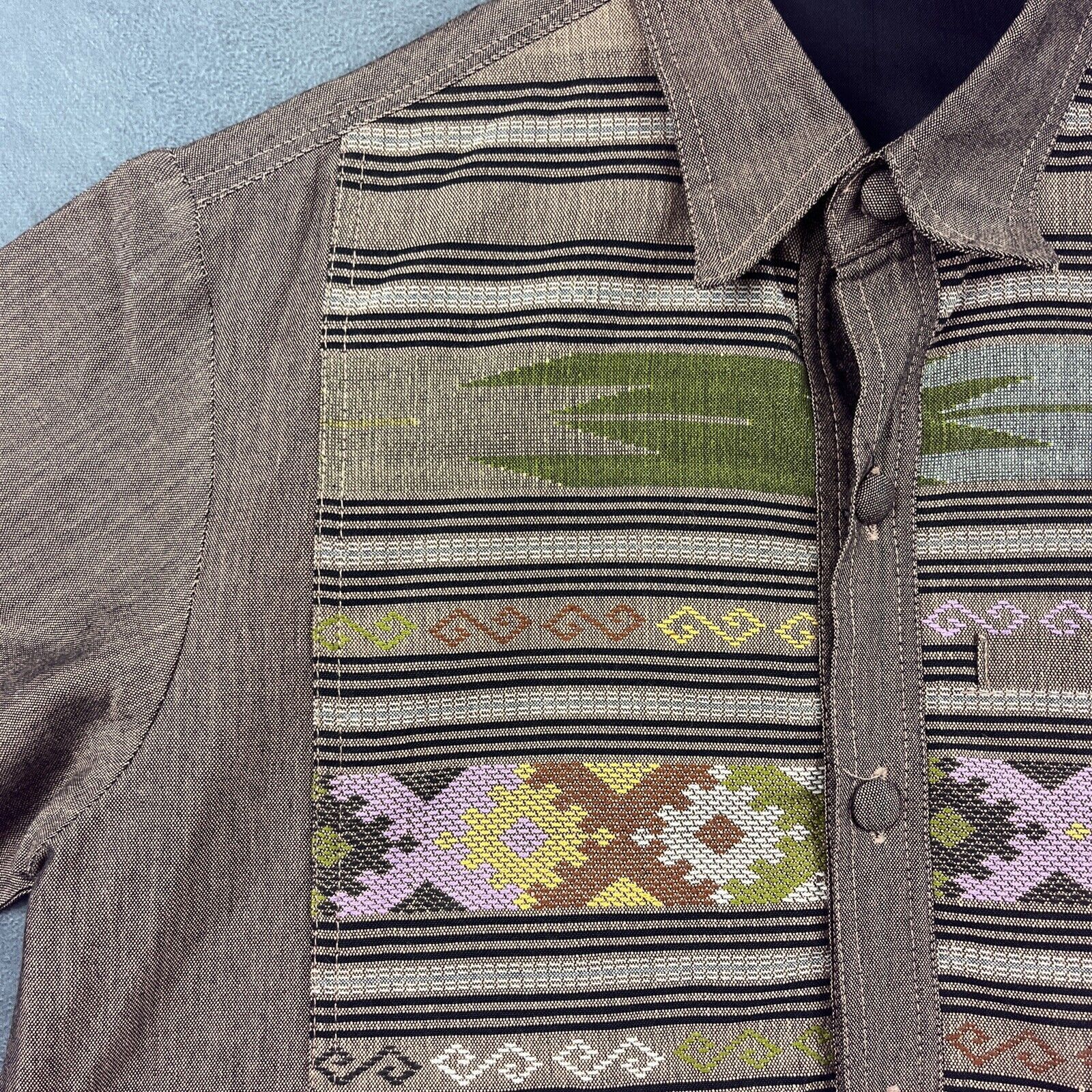 Handmade Fair Isle Shirt Casual Small Native Print Handmade Indian Size US S / EU 44-46 / 1 - 5 Thumbnail