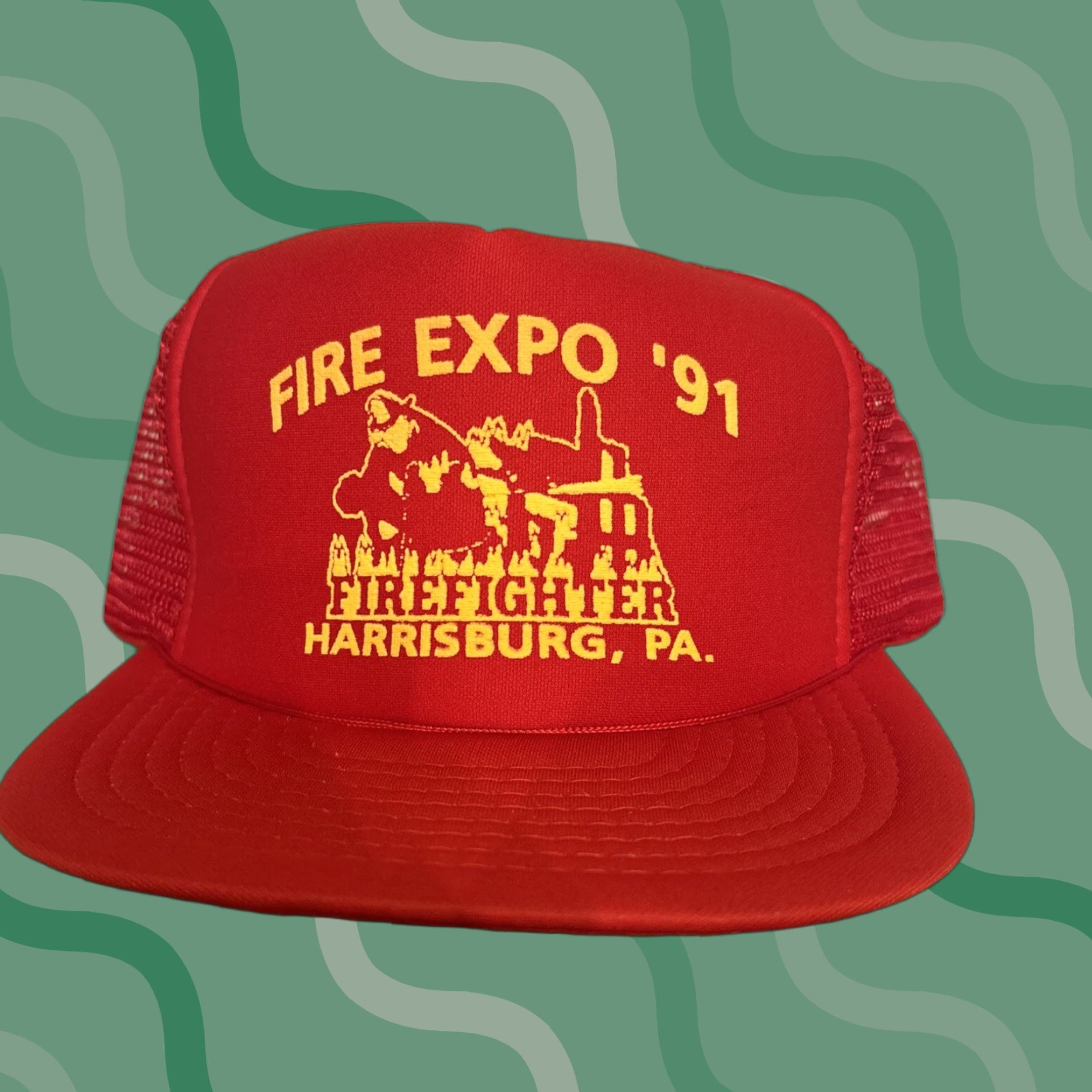 Vintage VINTAGE Harrisburg Fire Expo Hat Snapback Red One Size Men Speedway 1991 Event Brand Speedway Hat Red Men 1991 Harrisburg Fire Expo Snapback Size ONE SIZE - 1 Thumbnail