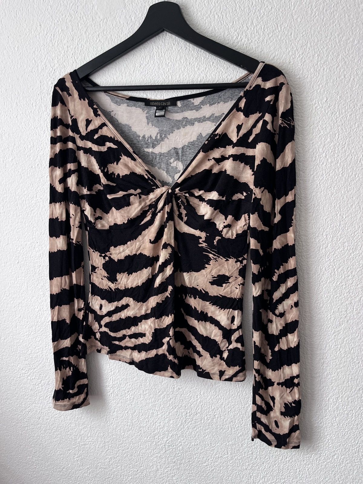Roberto Cavalli Roberto Cavalli Y2K Tiger Print Top L Size L / US 10 / IT 46 - 7 Thumbnail
