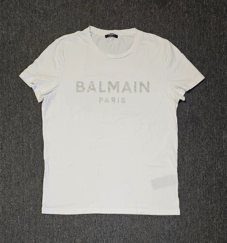 Balmain Balmain Paris White Short Sleeve T-shirt-yf Size US M / EU 48-50 / 2 - 1 Thumbnail