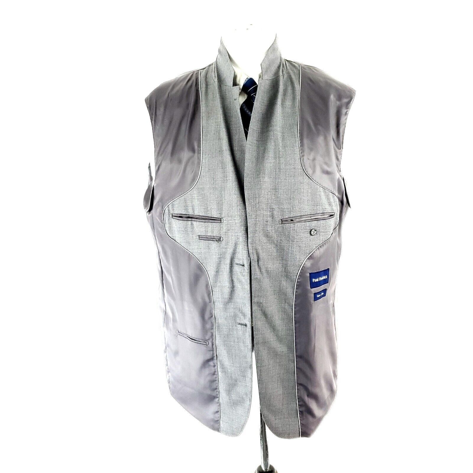 Paul Fredrick Paul Fredrick Super 120s Wool 2 Button Blazer 42L Or Slim Fi Size 42L - 9 Thumbnail