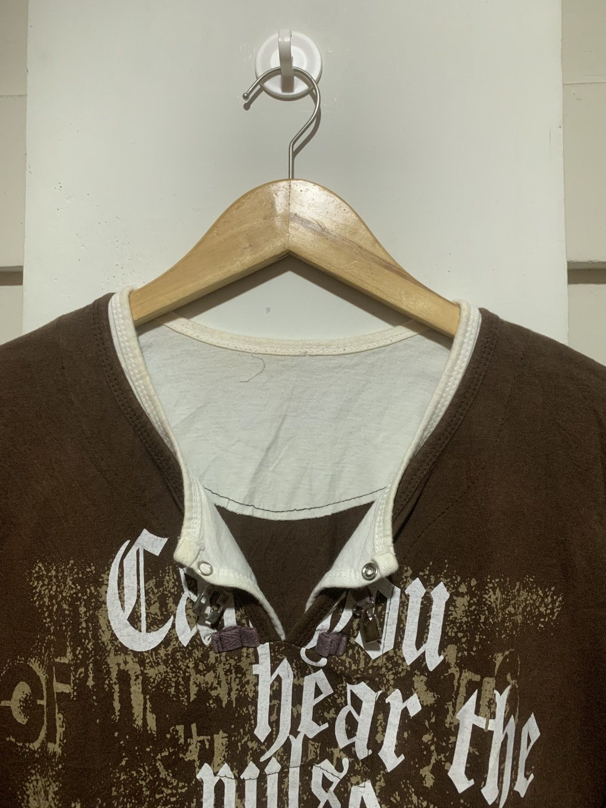 If Six Was Nine Japanese Poem LongSlevee Double Layer Raf Simons Style Tee Size US M / EU 48-50 / 2 - 6 Thumbnail