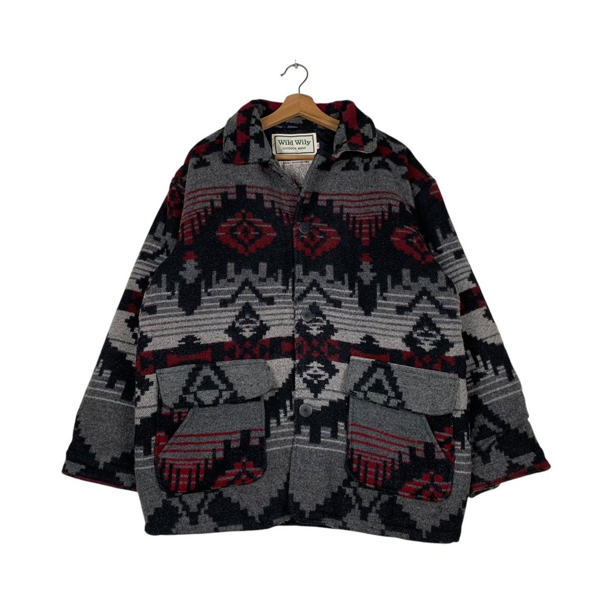 Japanese Brand Vintage Wild Willy Navajo Aztech Outdoor Jacket Size US L / EU 52-54 / 3 - 1 Thumbnail