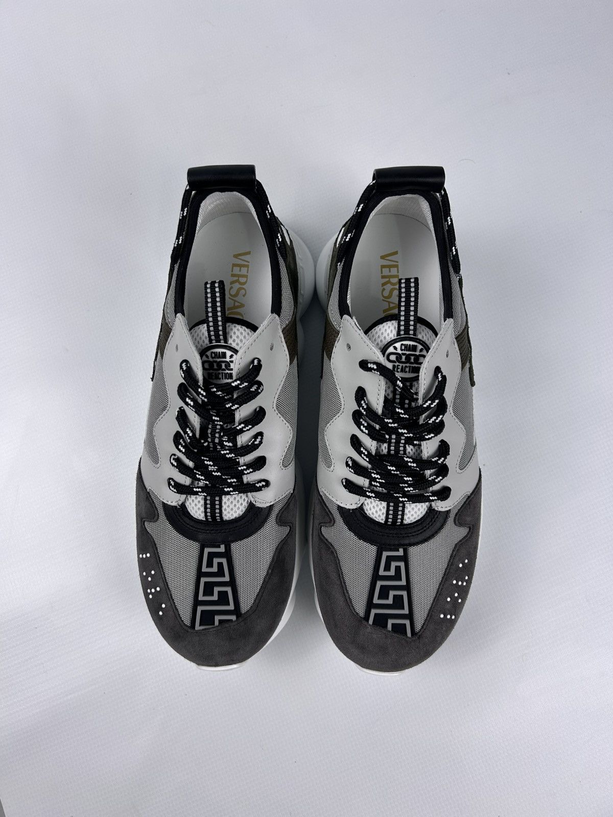 Versace Versace Chain Reaction Grey Olive Men EU 45 US 12 NWOB Size US 12 / EU 45 - 2 Thumbnail