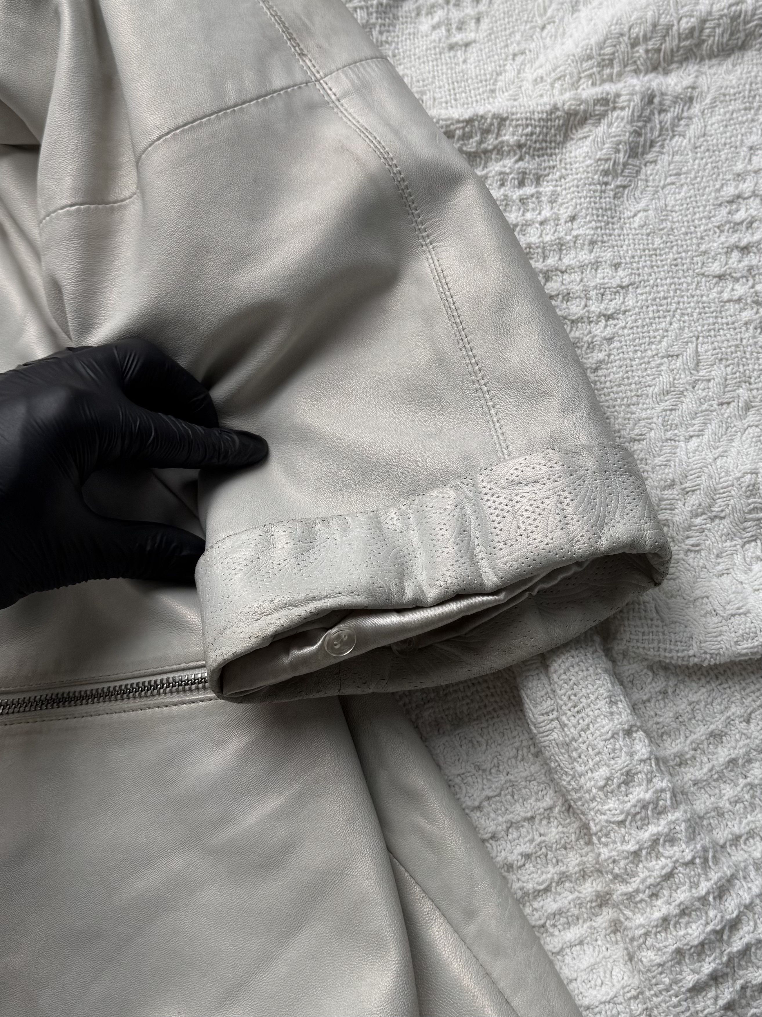 Vintage Vintage Leather Coat Zip Front Longline Oversized Jacket Size L / US 10 / IT 46 - 9 Thumbnail