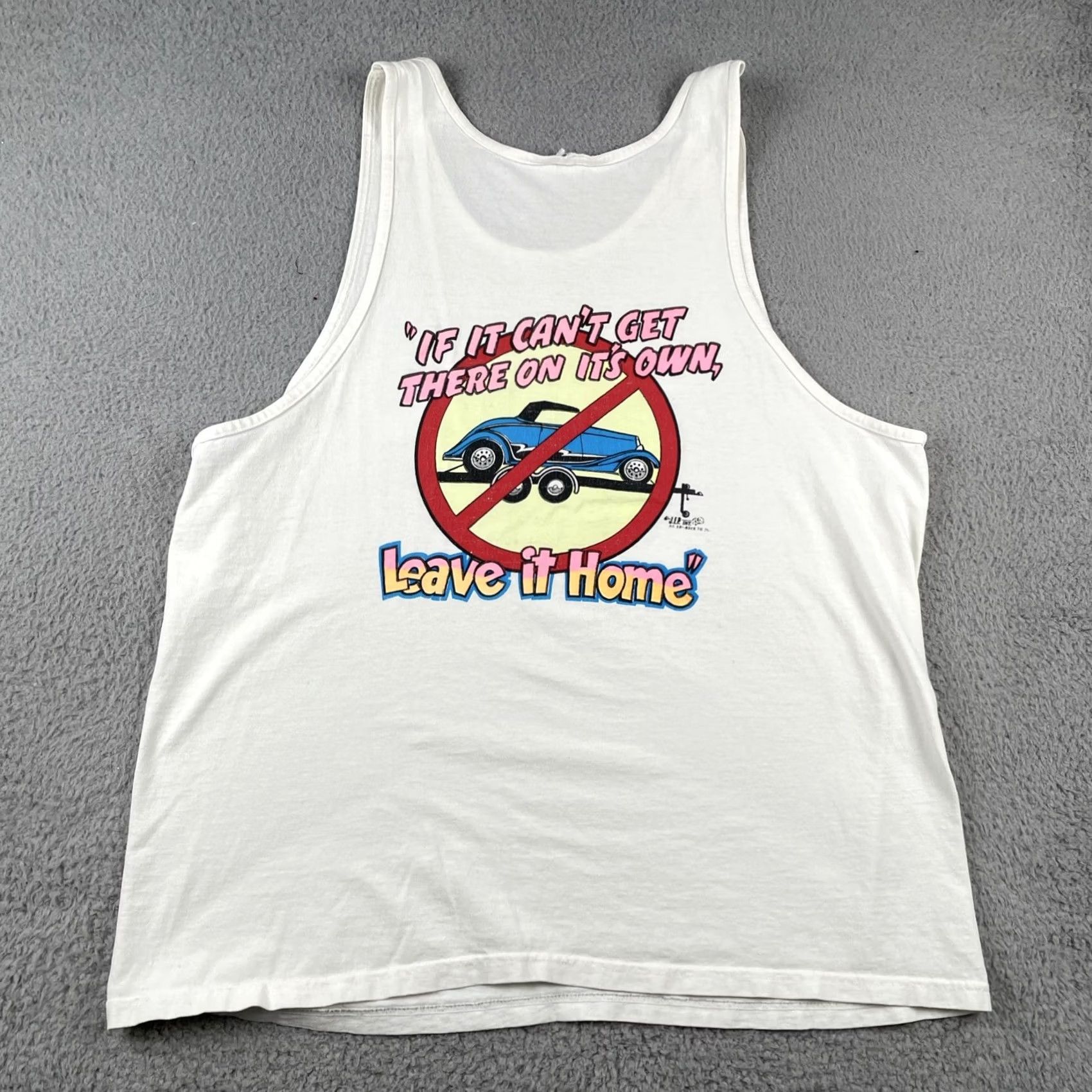 Vintage VINTAGE Route 66 Americas Highway Muscle Cars Tank Top Shirt XL White Size US XL / EU 56 / 4 - 4 Thumbnail