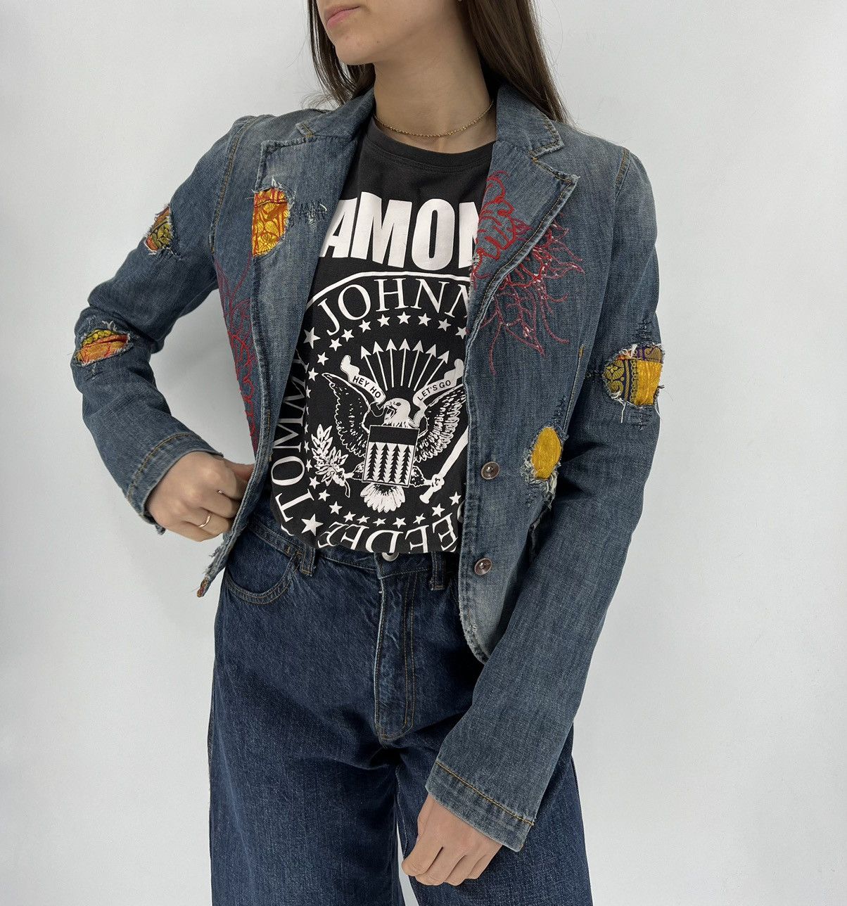 Bray Steve Alan × Japanese Brand Progetti & Prodotti Bray Vintage Y2K Denim Jacket Size S / US 4 / IT 40 - 3 Thumbnail
