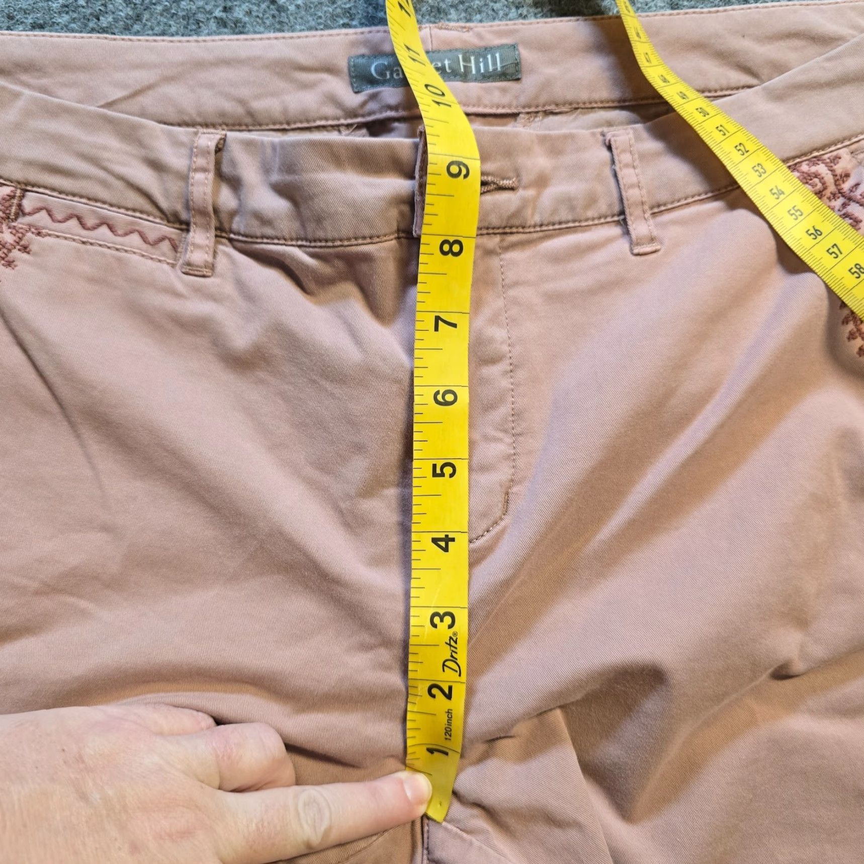 Vintage Garnet Hill Pants Womens Size 8 Pink Embroidered Straight Leg Chino Boho Casual Pants Women Regular Pink Embroidered Straight Leg Chino Boho Casual Size 30" / US 8 / IT 44 - 7 Thumbnail