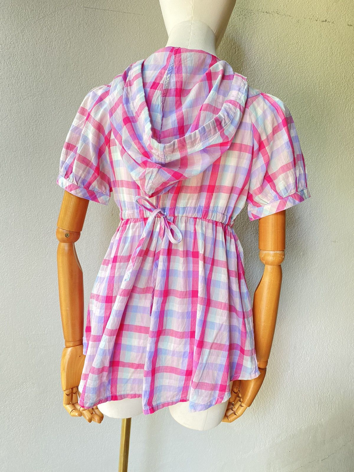 Designer × Japanese Brand Mezzo Piano For Candy Girts Pastel Plaid Hoodie. Size ONE SIZE - 16 Thumbnail