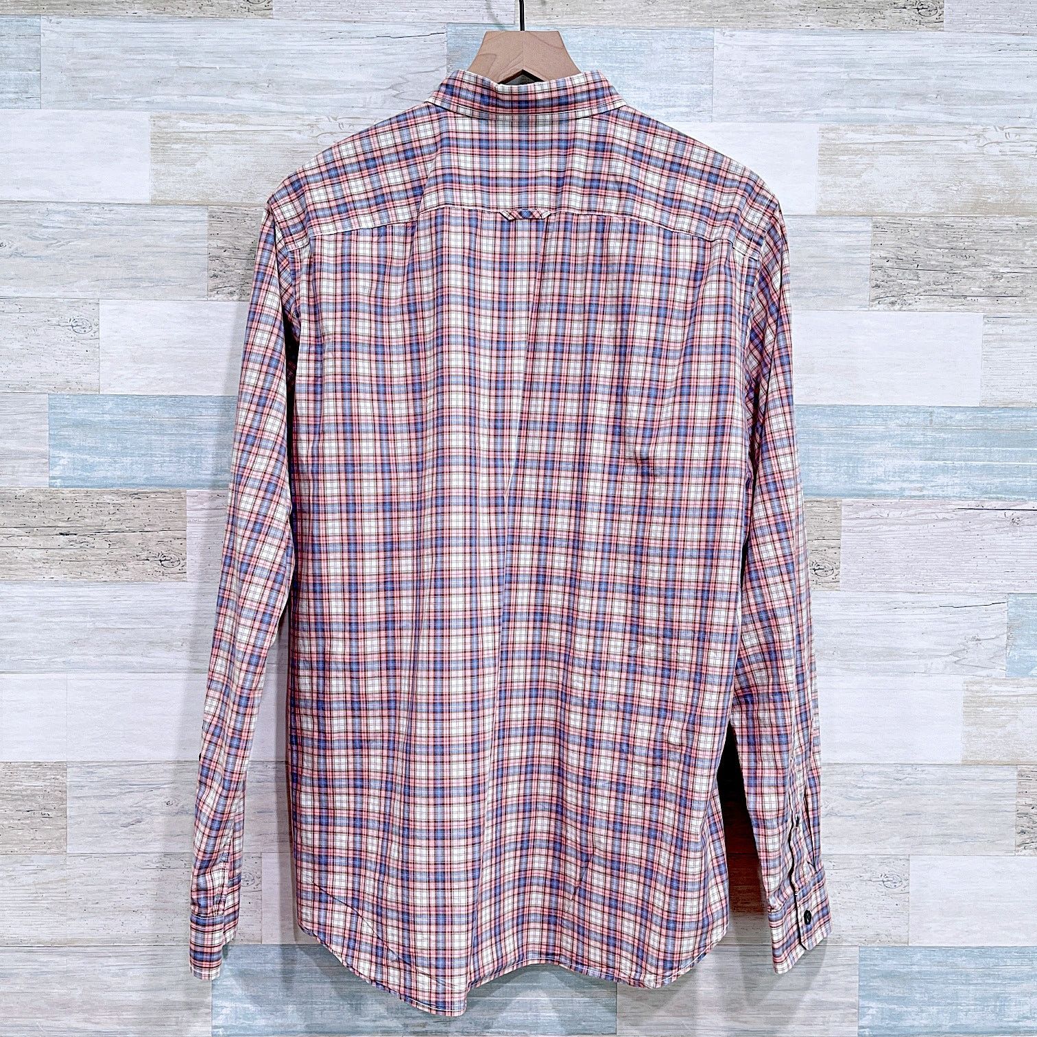 Vince Vince Poplin Plaid Long Sleeve Shirt Red Blue Mens Large Size US L / EU 52-54 / 3 - 3 Thumbnail