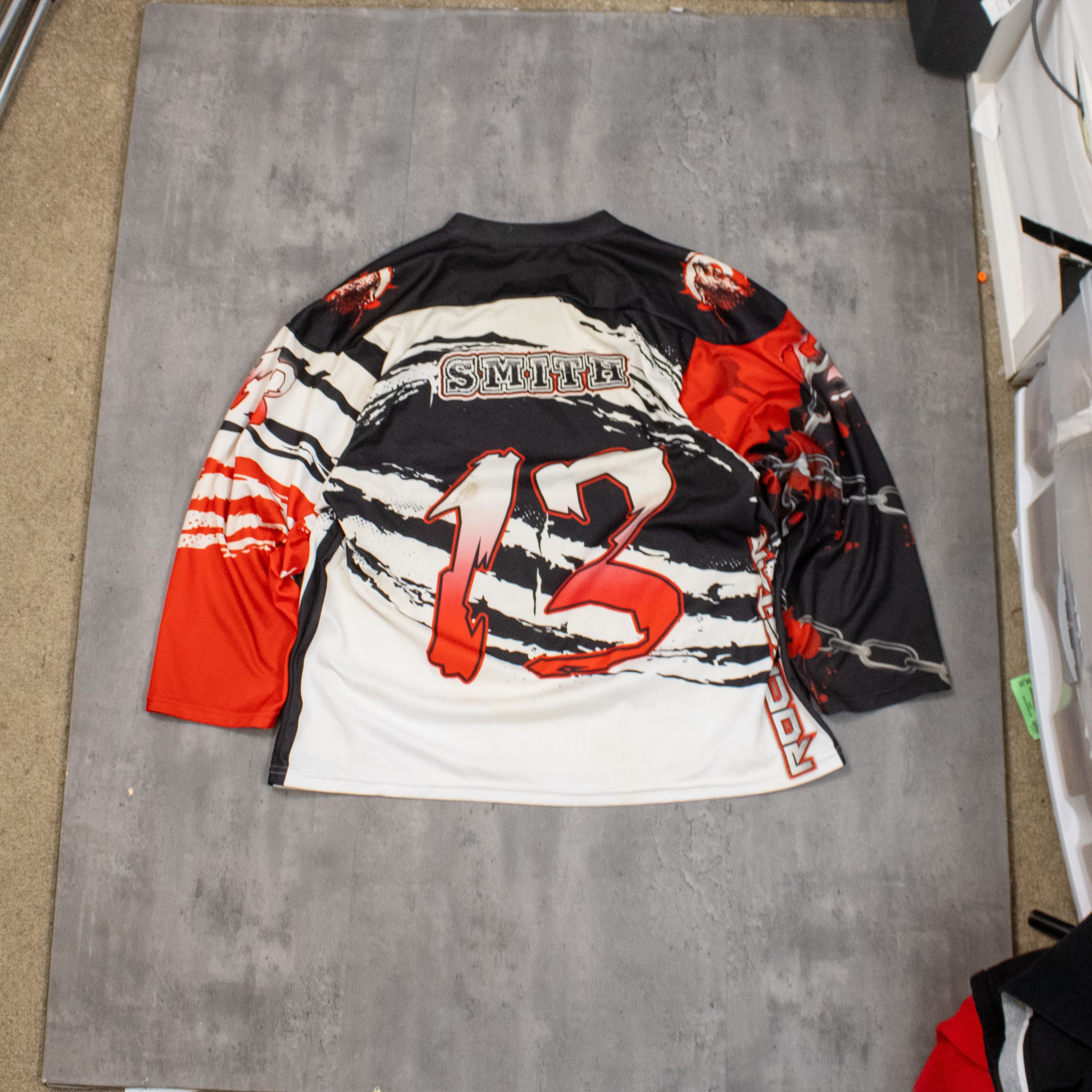 Japanese Brand Y2K 2000's 00's Wolfpack AOP Moto Racing Hockey Jersey Size US M / EU 48-50 / 2 - 6 Thumbnail