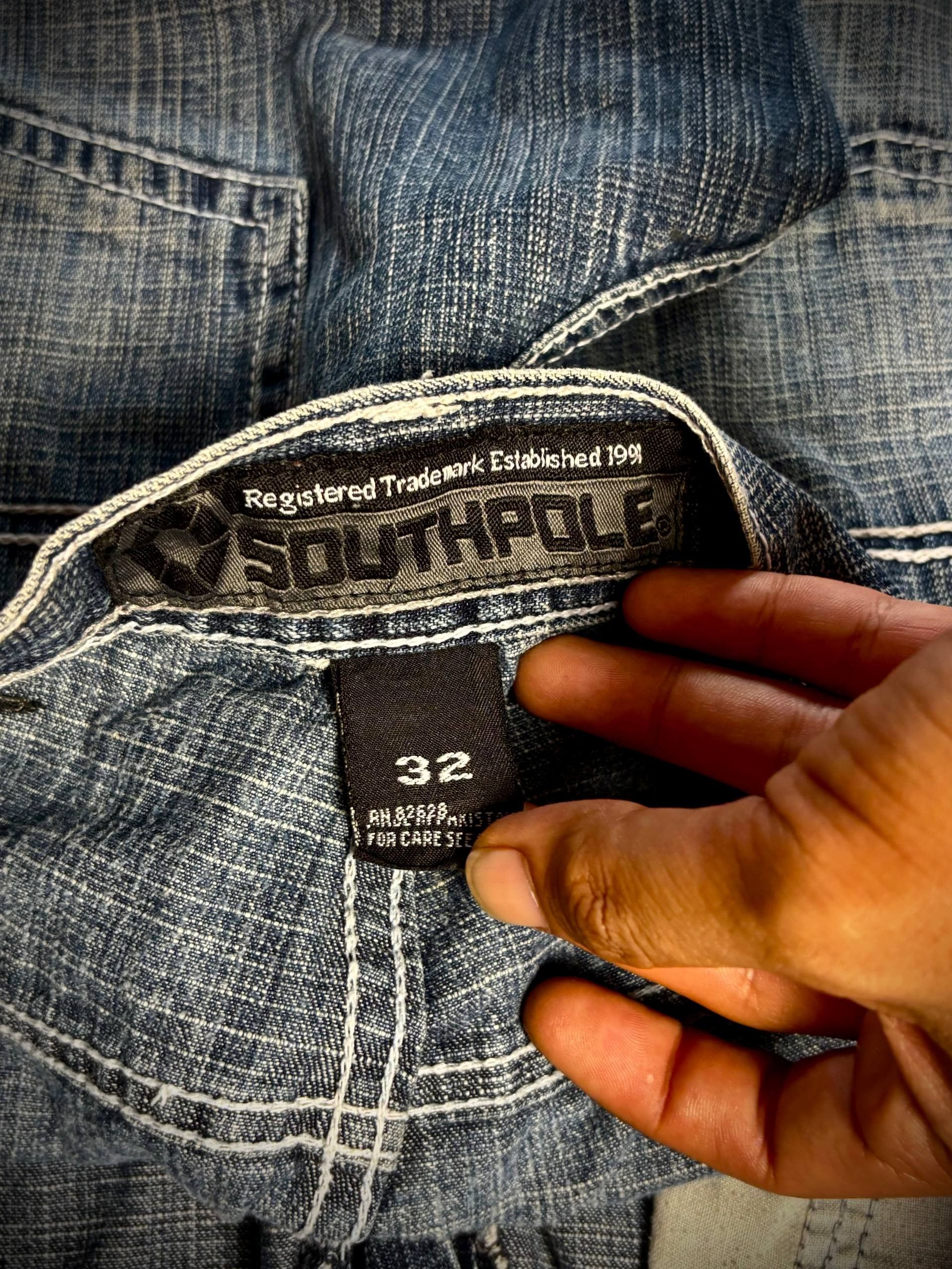 Southpole Vintage Y2K Southpole Faded Wash Distressed Back Hit Denim Size US 32 / EU 48 - 5 Thumbnail