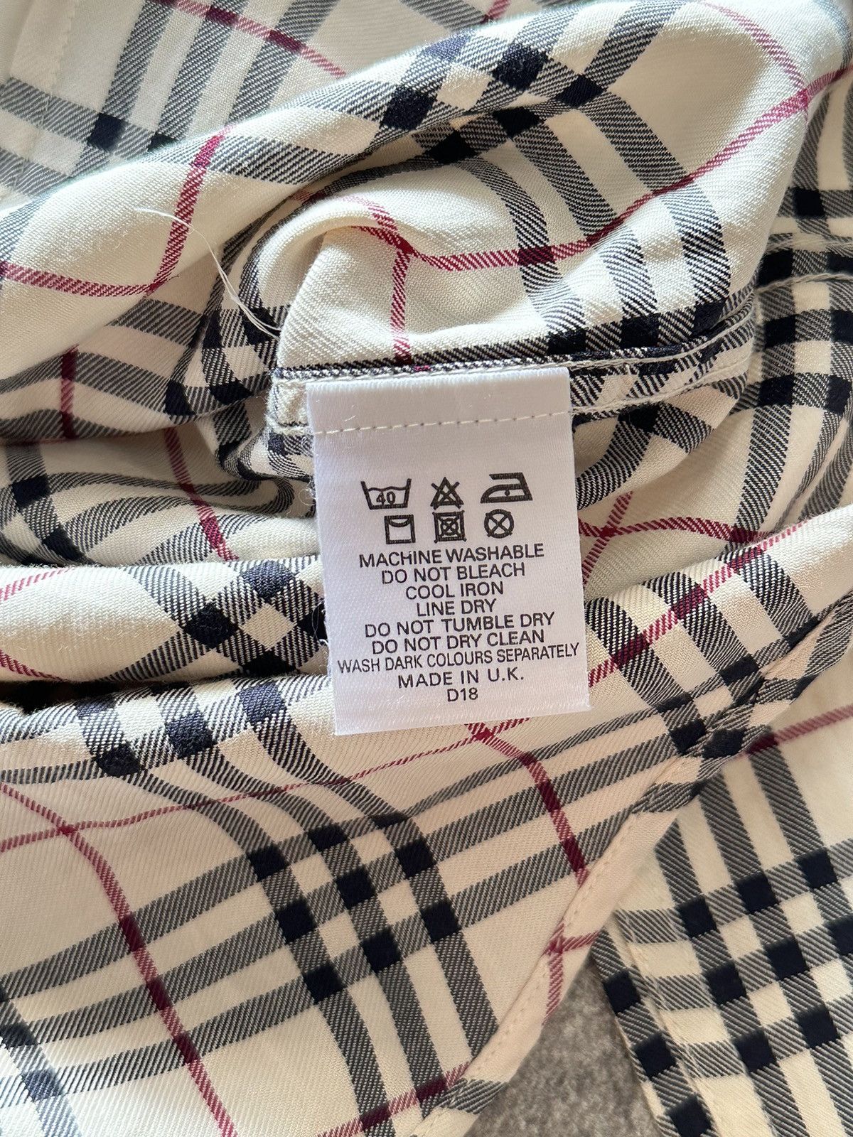Burberry 90s Vintage Burberry London Made in UK Nova Check Button Up Size M / US 6-8 / IT 42-44 - 7 Thumbnail