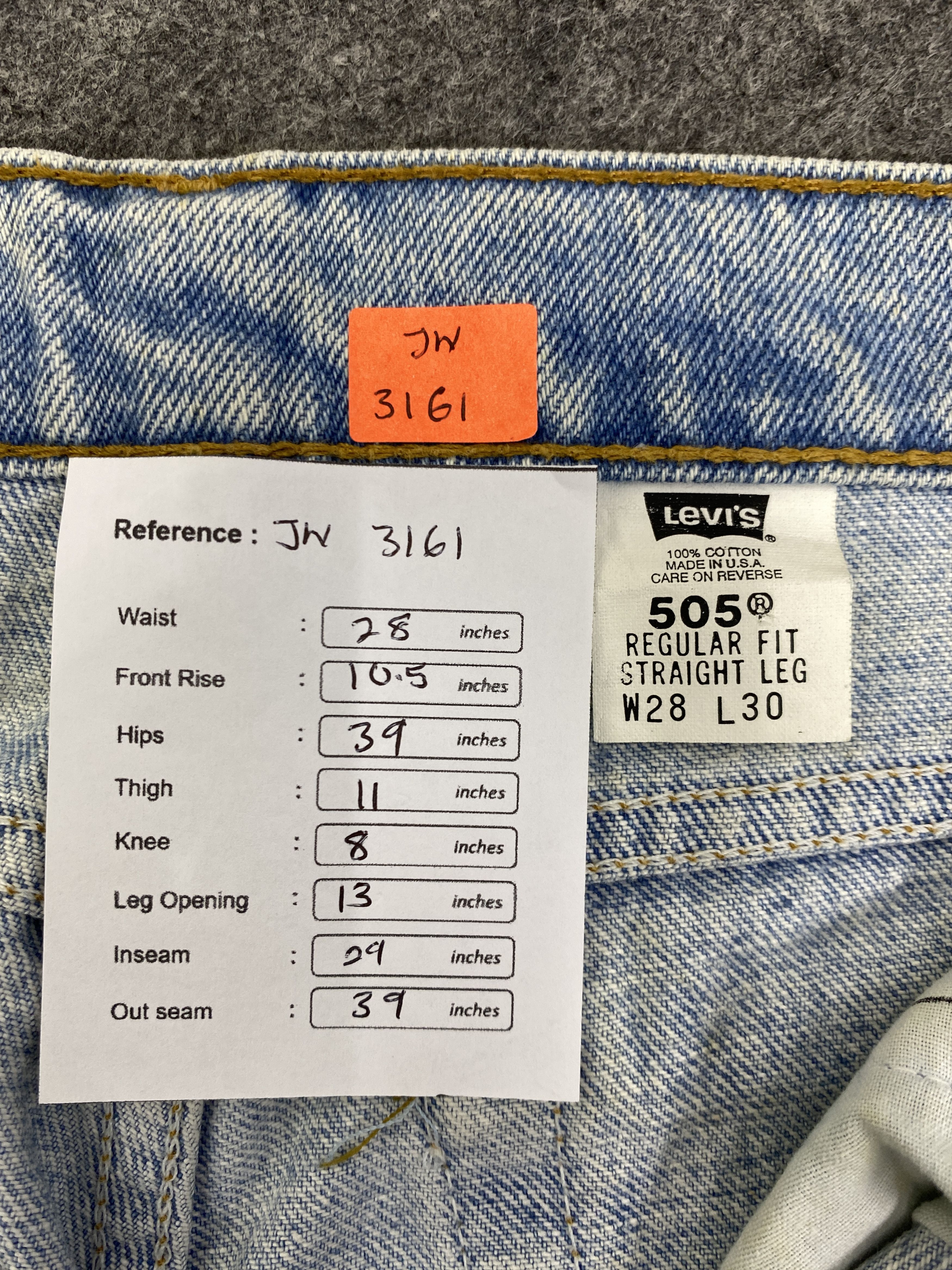 Levi's Light Blue Wash Vintage Levis 505 USA Jeans 28x29 - JN3161 Size US 28 / EU 44 - 8 Thumbnail