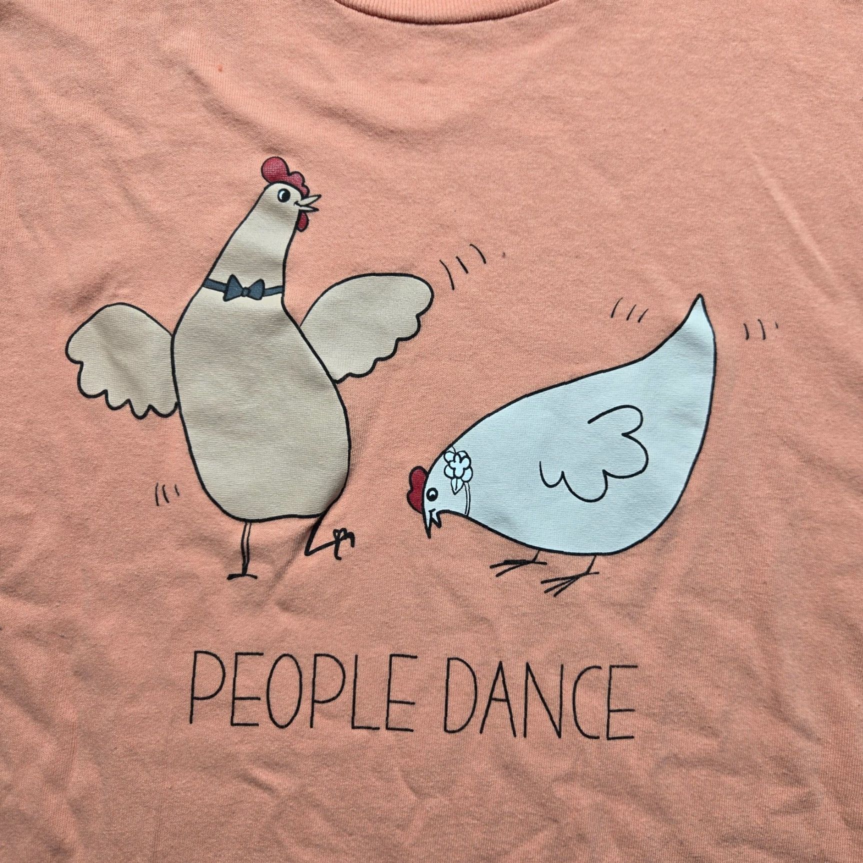 DANCER VINTAGE Women's Pink Graphic T-Shirt Casual Cute Chicken Dabbing Farm Humor Gift Medium Size M / US 6-8 / IT 42-44 - 3 Thumbnail
