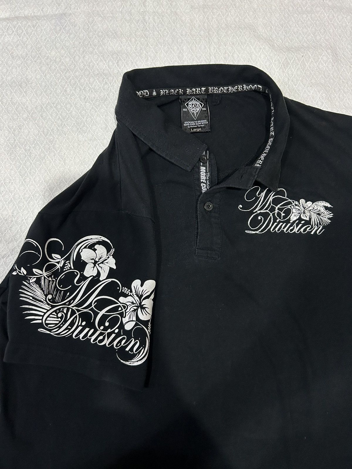 Beauty Beast 💸BINDINGOFFER💸More Core Division Poem Flowers Polo Shirt Size US L / EU 52-54 / 3 - 6 Thumbnail