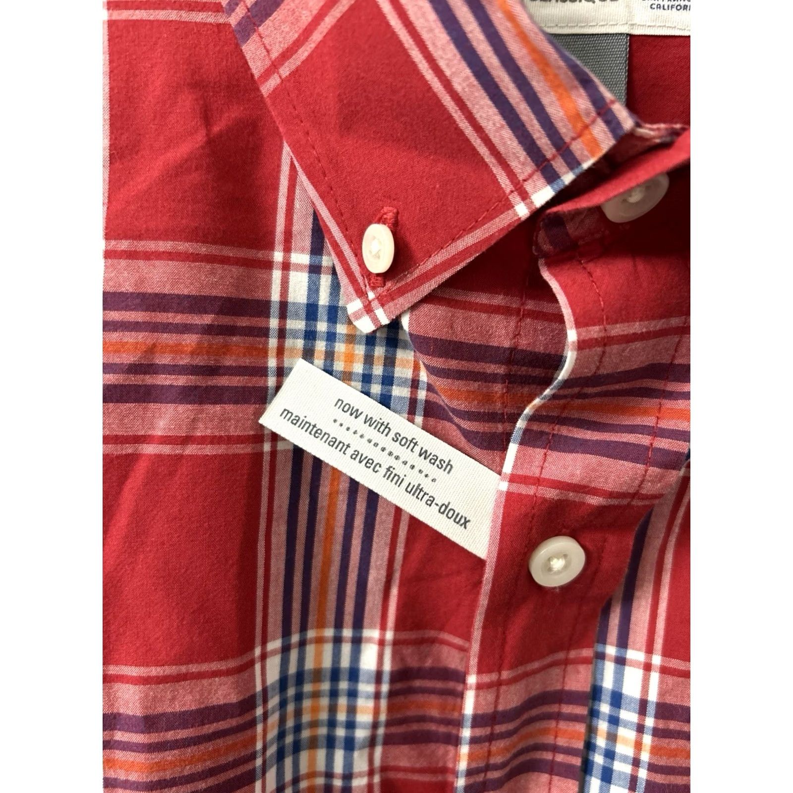 Old Navy Old Navy Shirt Mens XL Red Blue Plaid Button-Down Long Sleeve Pocket Oxford Casual Size US XL / EU 56 / 4 - 5 Thumbnail
