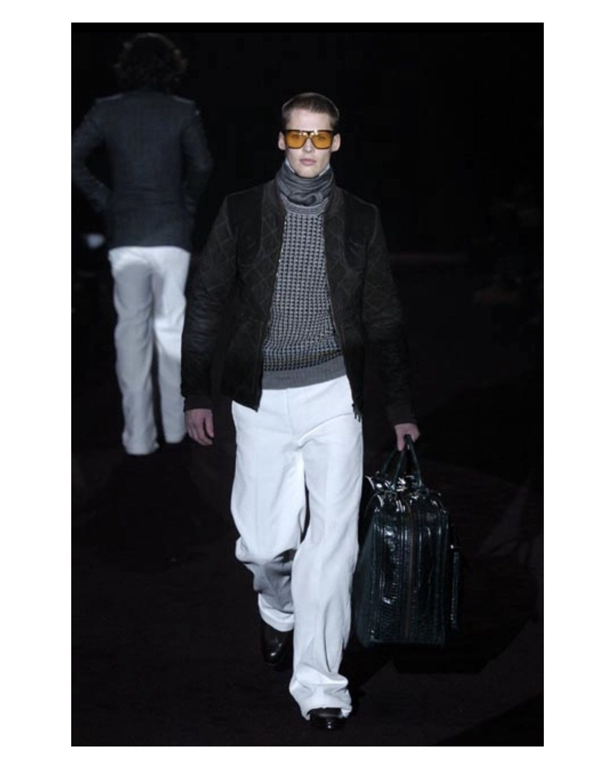 Gucci Gucci Fall 2005 runway suede mixed quilted puffer jacket Size US M / EU 48-50 / 2 - 1 Thumbnail