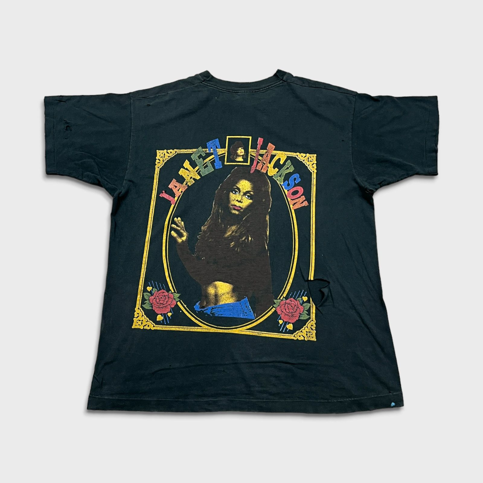 Rap Tees Vintage 90s Janet Jackson XL Thrashed Single Stitch Rap Tee Size US XL / EU 56 / 4 - 1 Thumbnail