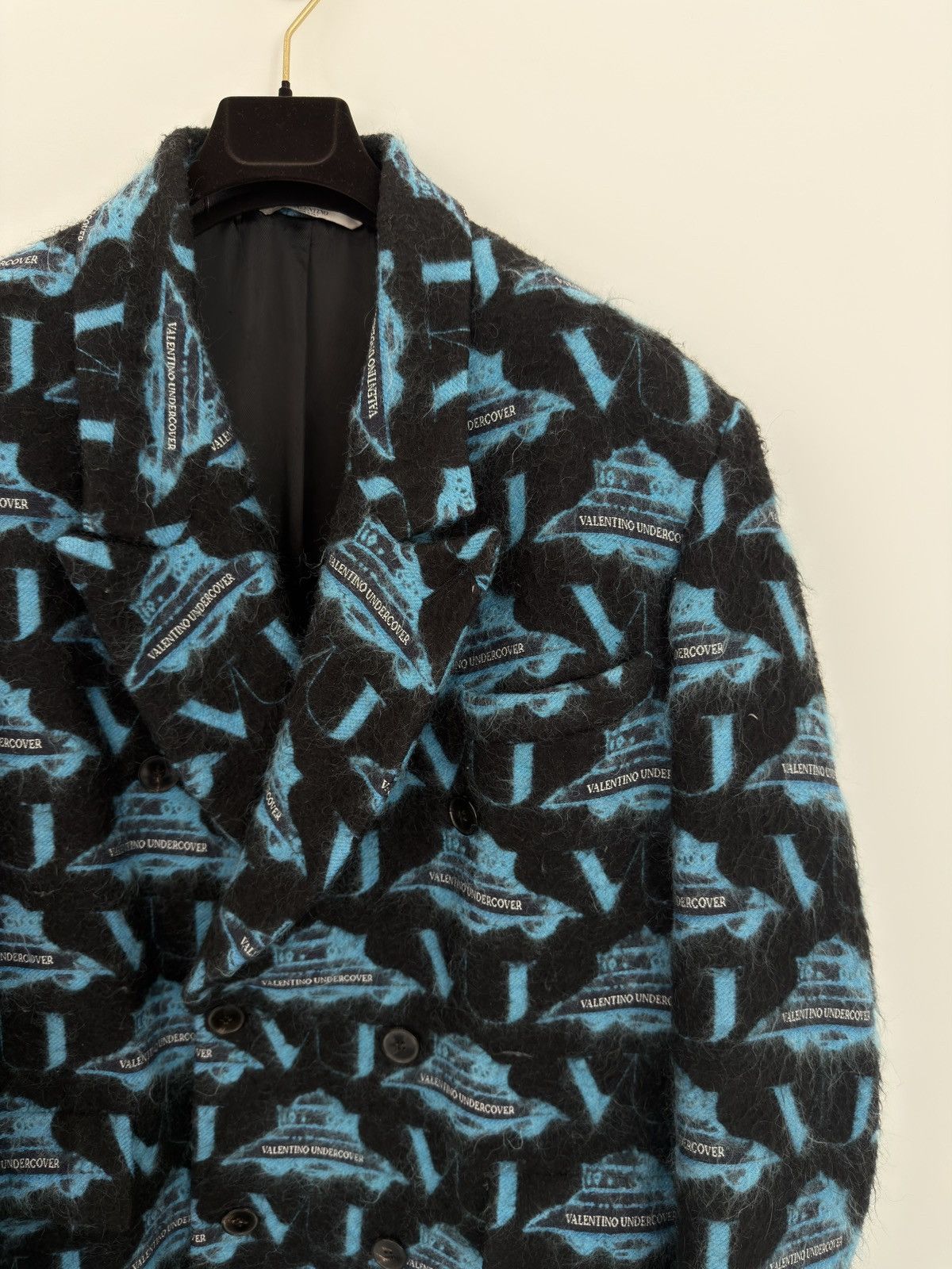 Undercover × Valentino Mohair Double-Breasted UFO Long Coat Size US M / EU 48-50 / 2 - 3 Thumbnail