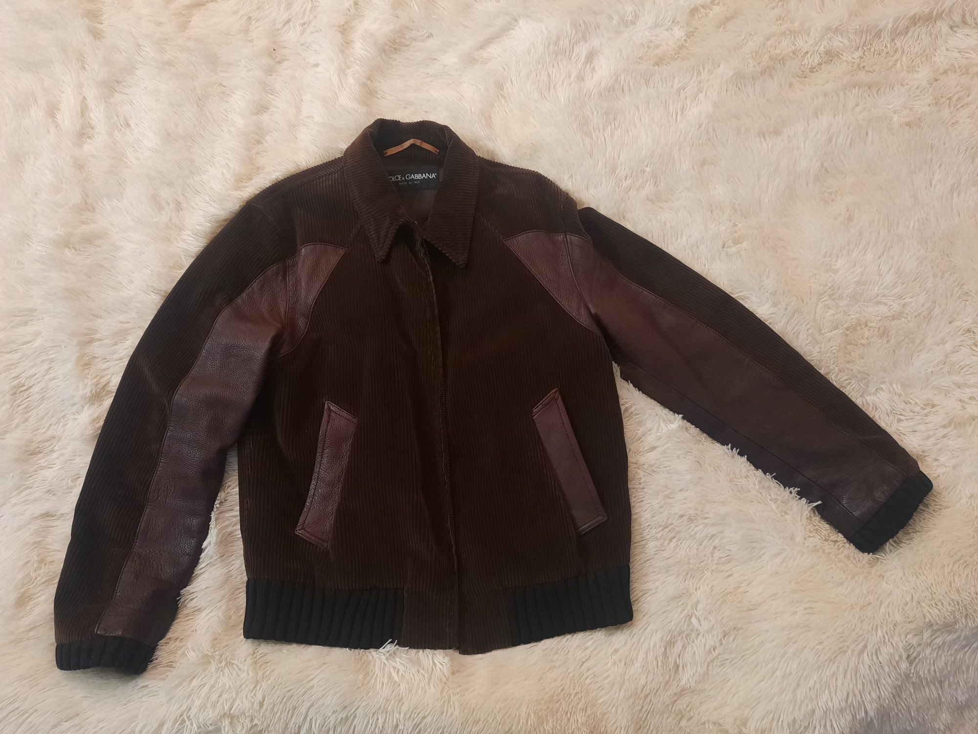 Dolce & Gabbana Dolce Gabbana Velvet Leather Jacket Size US L / EU 52-54 / 3 - 1 Thumbnail