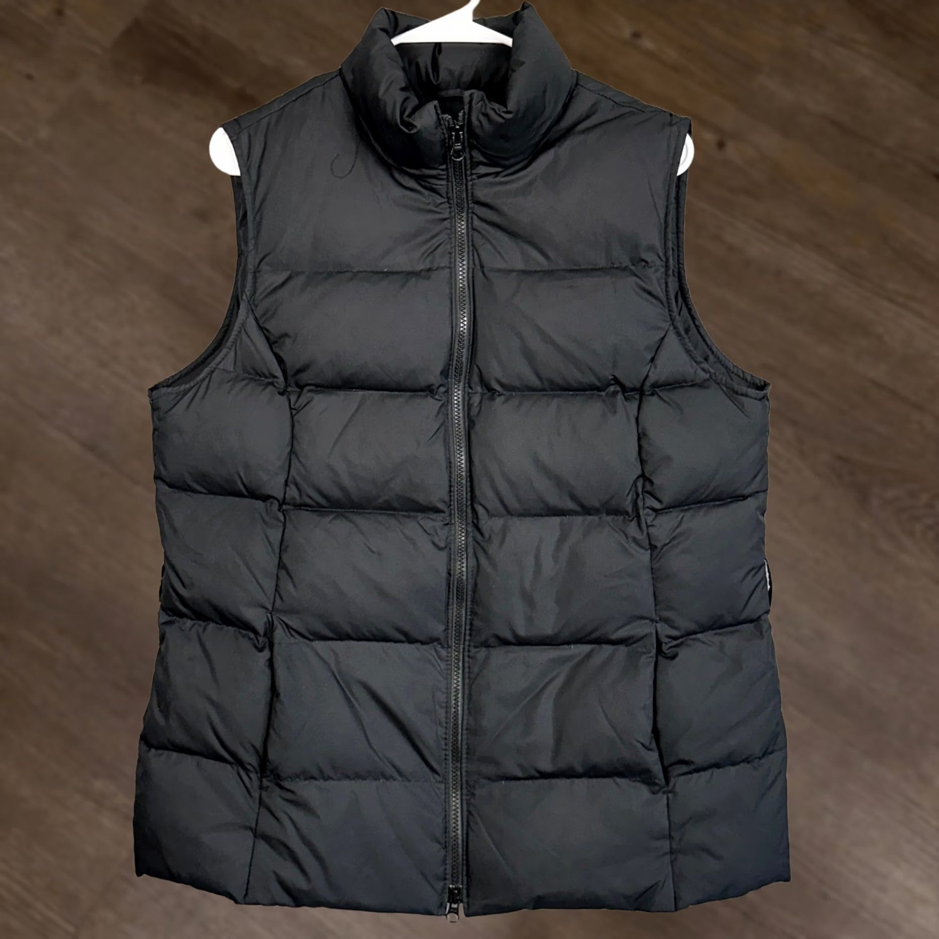 Gap GAP Vest Down Puffer Womens Large Black Full Zip Quilted Stand Collar Outdoor Shirt? Size L / US 10 / IT 46 - 1 Thumbnail