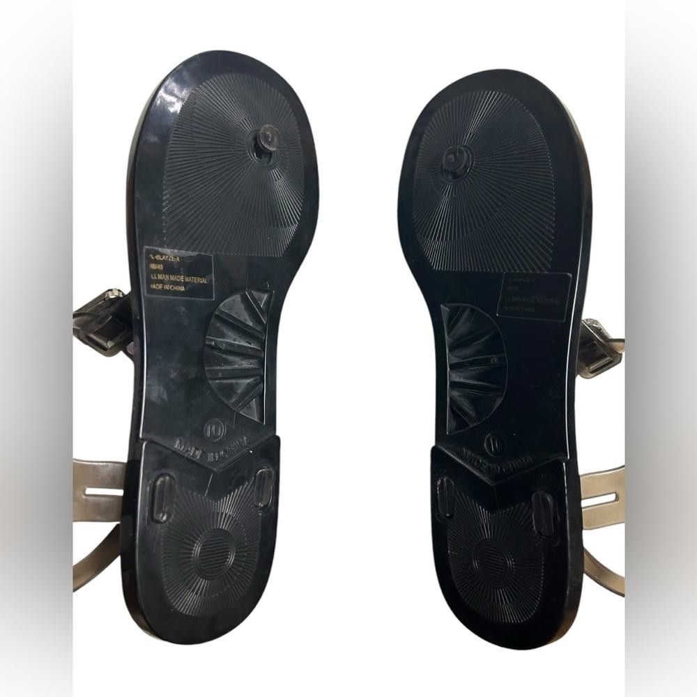 Designer BCBGeneration l Black Jelly Pearl Jeweled Sandals Size 10 Size US 10 / IT 40 - 5 Thumbnail