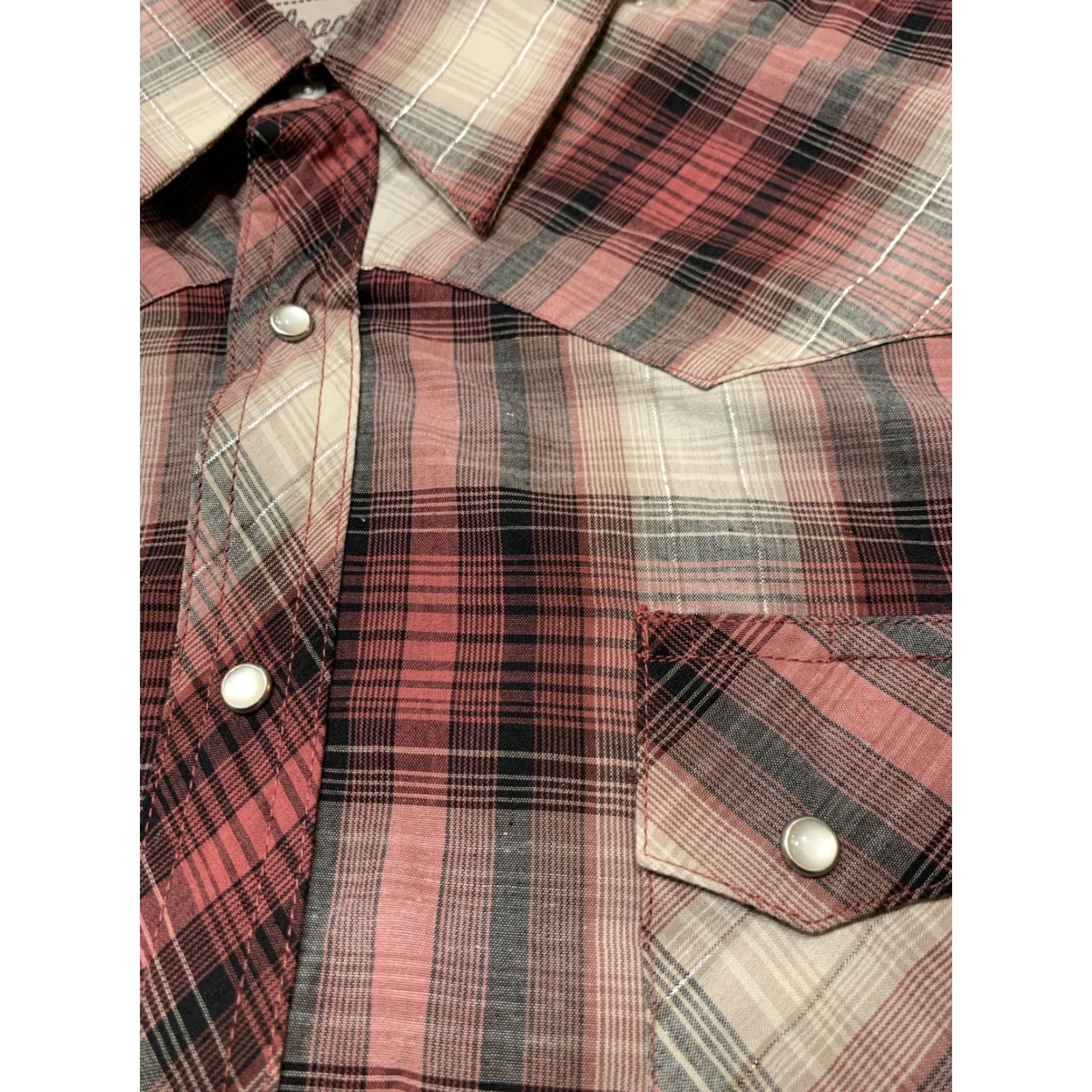 Wrangler VINTAGE Wrangler Western Shirt Mens XL Long Sleeve Plaid Button-Up Casual Cowboy Rodeo Red White Size US XL / EU 56 / 4 - 6 Thumbnail