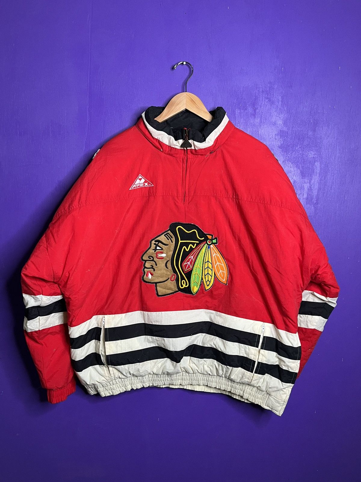 Apex One × NHL × Vintage Vintage 90s Apex one Chicago Blackhawk