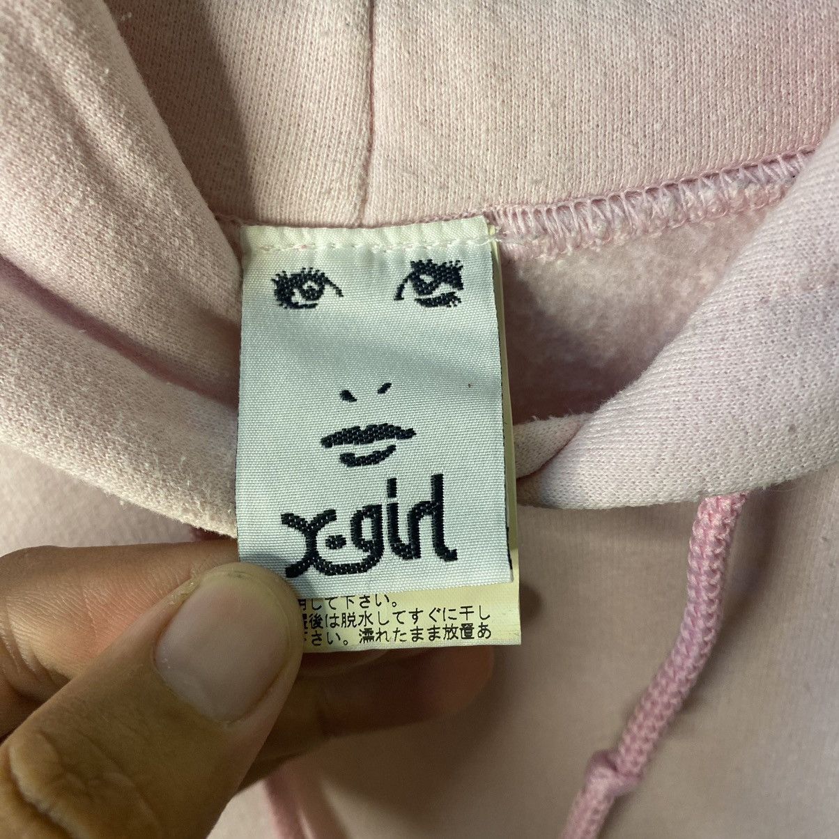 Japanese Brand × X-Girl X-Girl Mini Embroidery Logo Hoodie Soft Pink Size M / US 6-8 / IT 42-44 - 4 Thumbnail