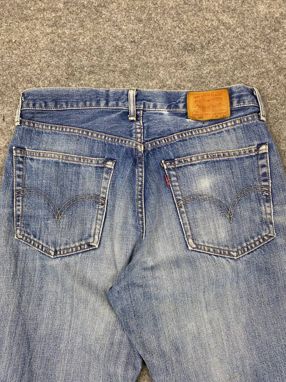 Levi's vintage levis 503 distressed denim nice design Size US 32 / EU 48 - 3 Thumbnail