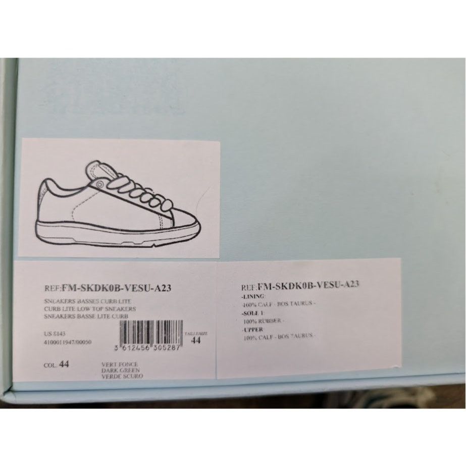 Lanvin o1rshd1 Curb Lite Low-Top Sneakers in Dark Green Size US 11 / EU 44 - 23 Thumbnail