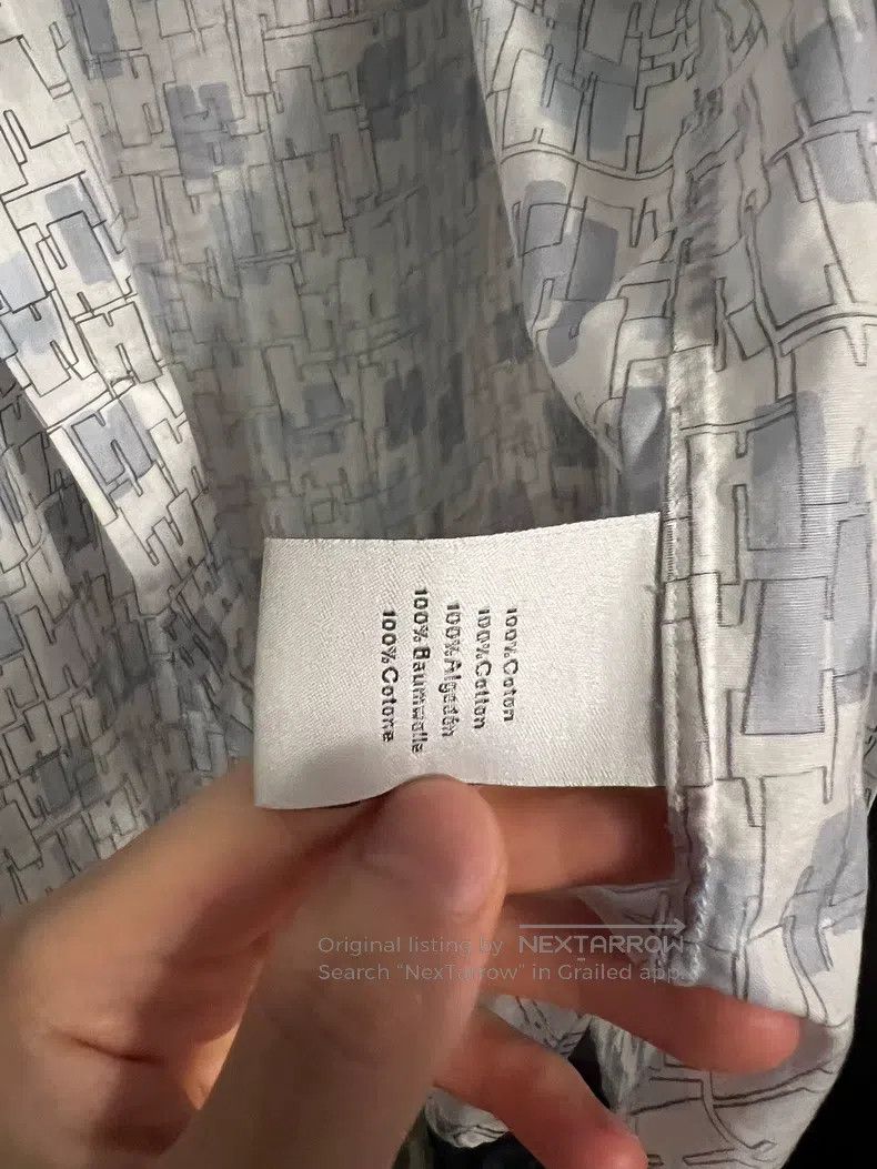Hermes Hermes size 39 Men's cotton shirt with logo all-over print Size US S / EU 44-46 / 1 - 3 Thumbnail