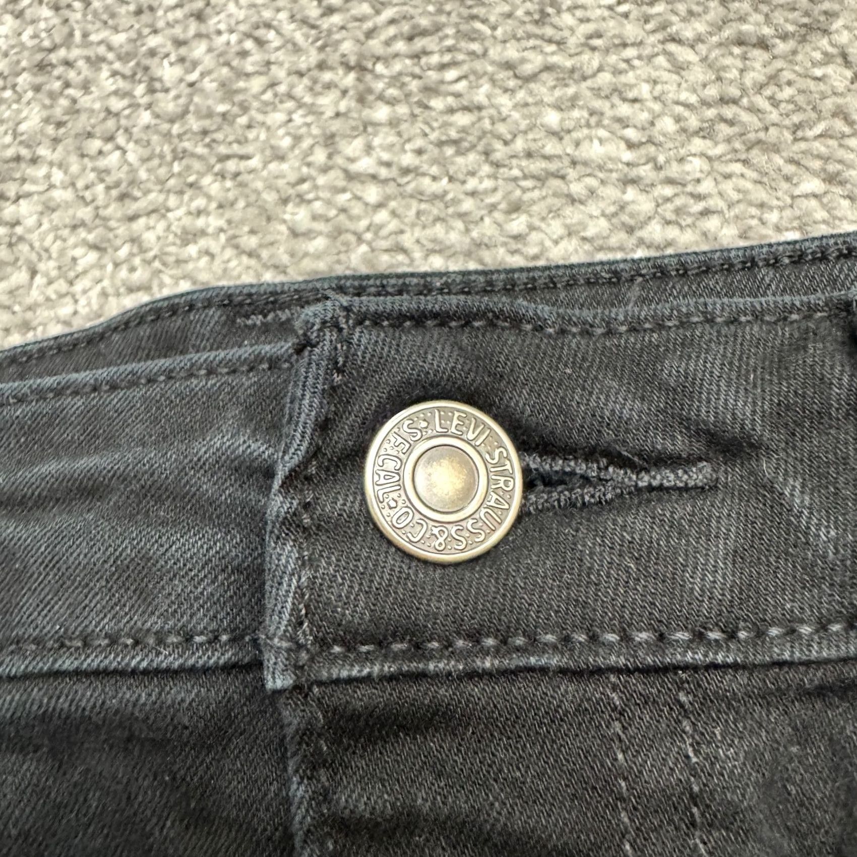 Levi's Levi's 512 Slim Fit Taper Denim Jeans Womens 30x32 Black Cotton Blend Stretch Size 30" / US 8 / IT 44 - 3 Thumbnail