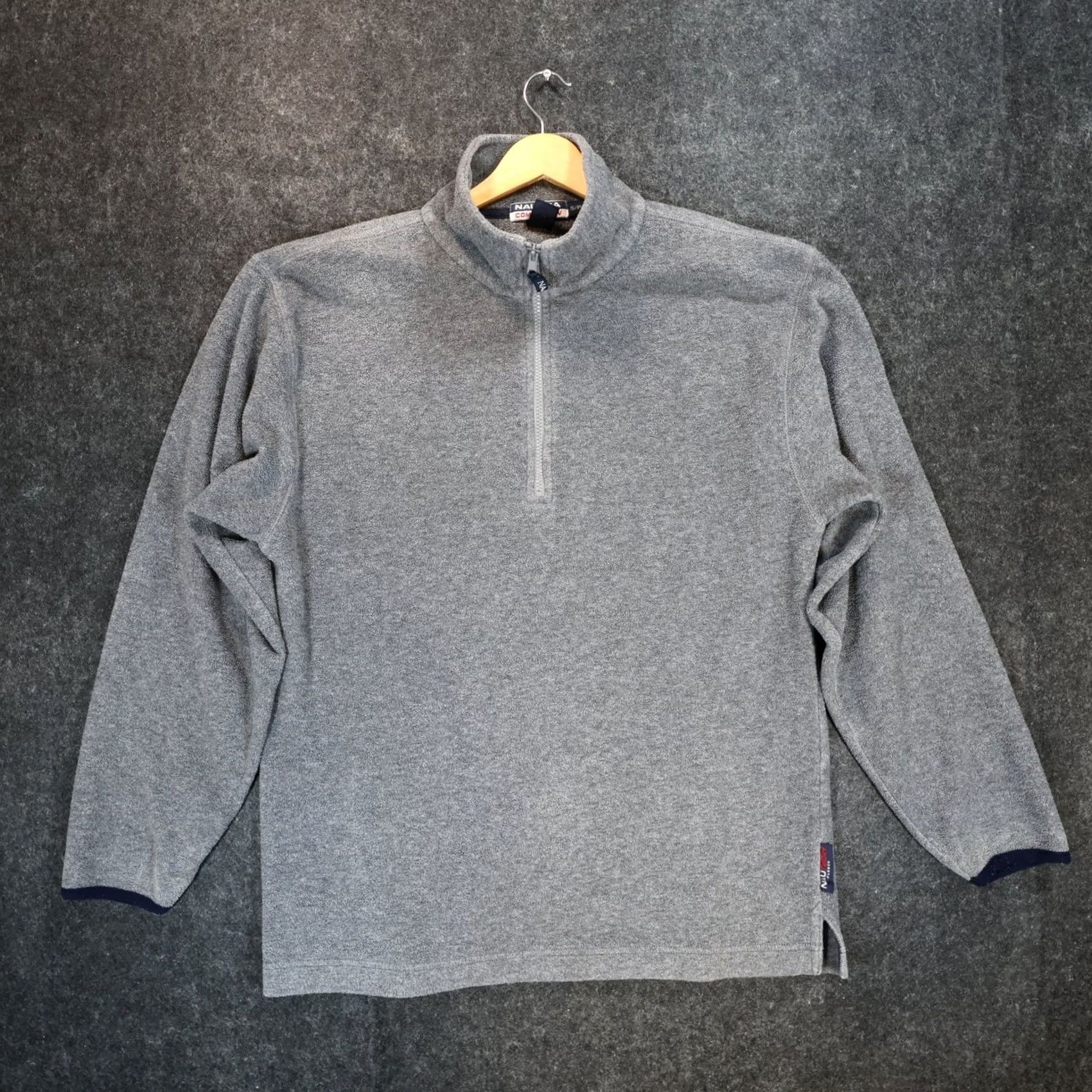Nautica VINTAGE Nautica Competition Fleece Pullover Mens Small Gray Quarter Zip Excellent Size US S / EU 44-46 / 1 - 2 Thumbnail