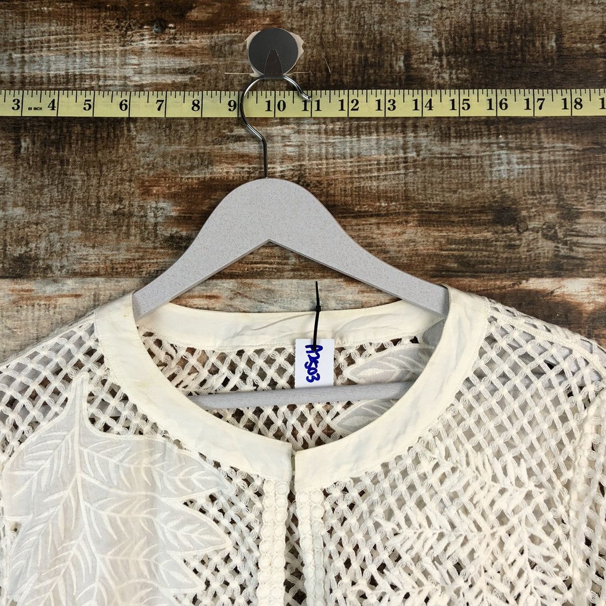 Hiroko Koshino Homme Hiroko Bis Hiroko Koshino crochet meshnet Knitwear #A2503 Size S / US 4 / IT 40 - 4 Thumbnail