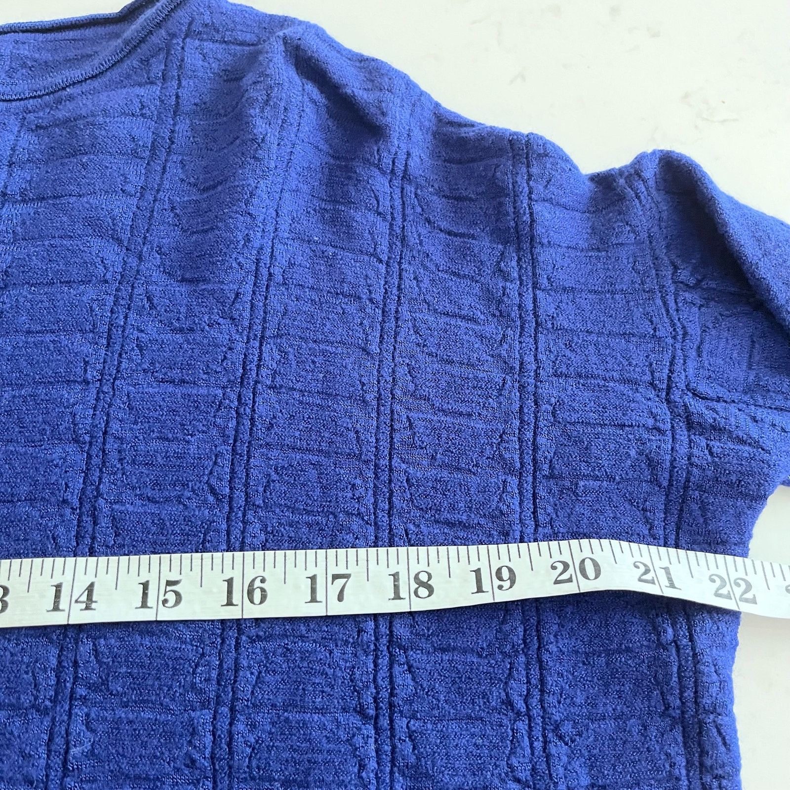 Missoni M Missoni Royal Blue Boxy Fit Wool Blend Crewneck Sweater Size L / US 10 / IT 46 - 6 Thumbnail