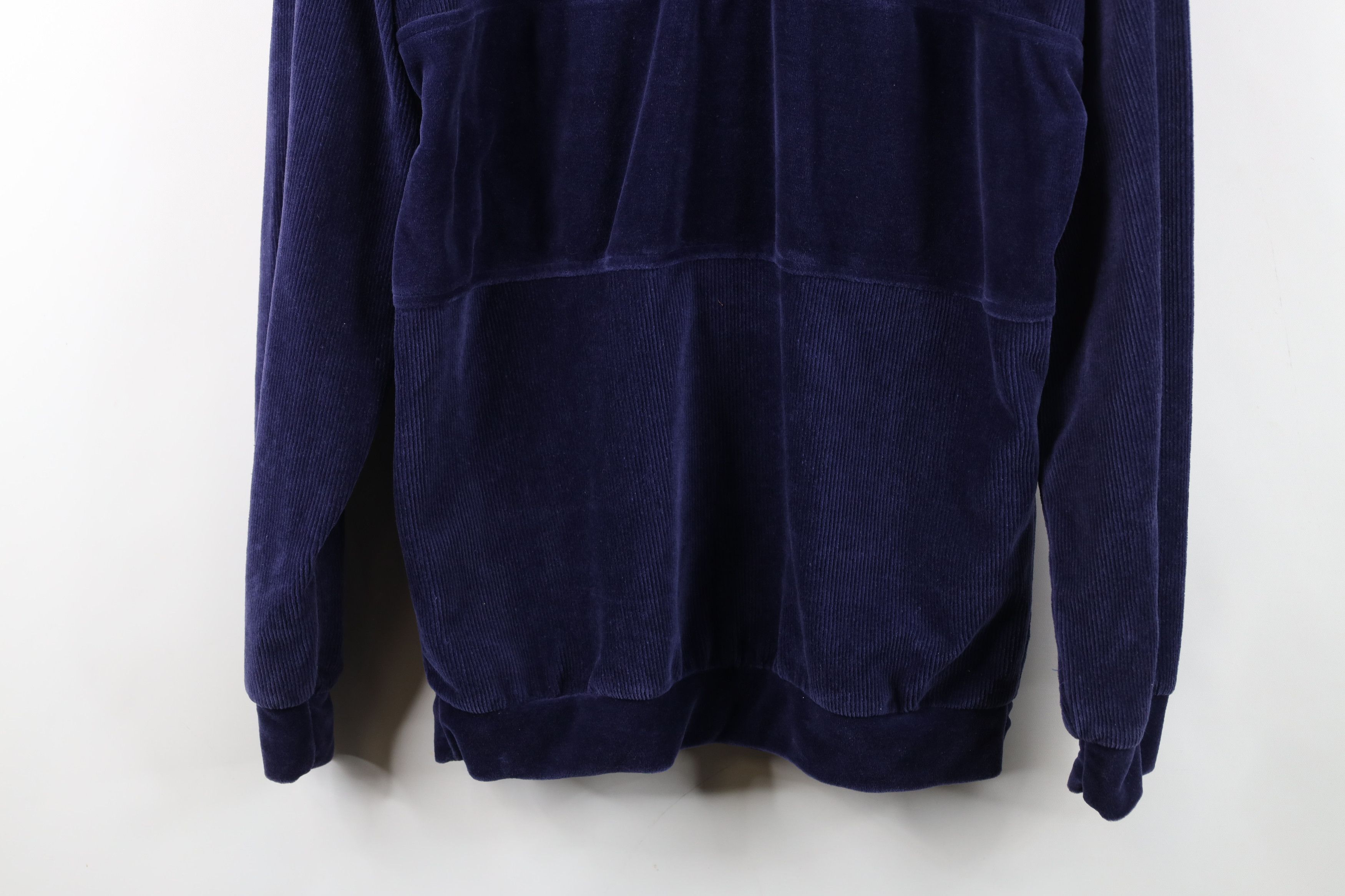 Vintage Vintage 70s Streetwear Velour Collared Pullover Sweater Size US S / EU 44-46 / 1 - 3 Thumbnail