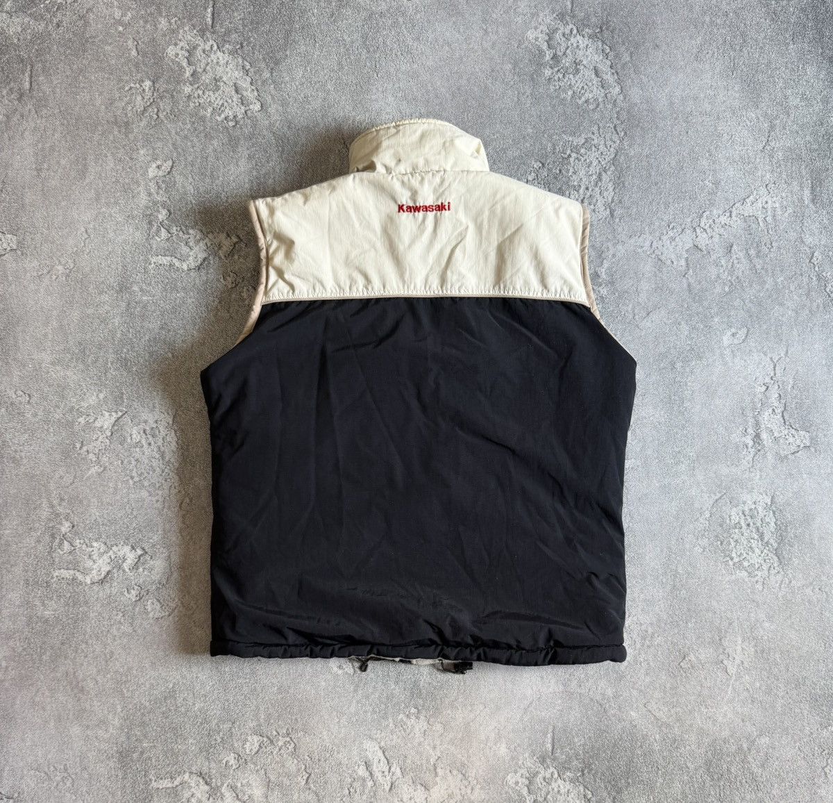 Vintage Kawasaki zip nylon + fleece vest sleeveless jacket racing Size US M / EU 48-50 / 2 - 16 Thumbnail