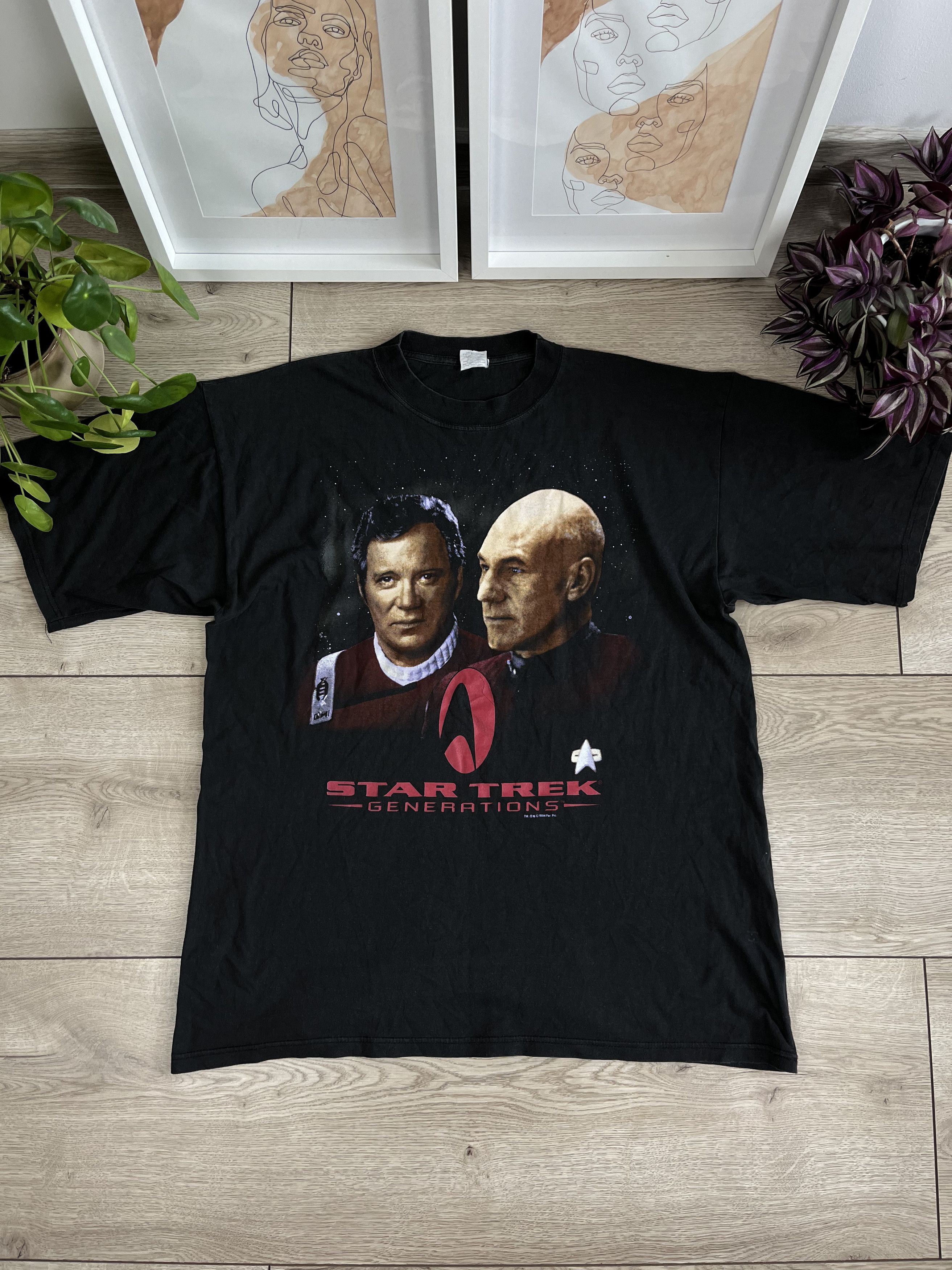 Vintage 1994 Star Trek Generations T-Shirt Size US XL / EU 56 / 4 - 1 Thumbnail