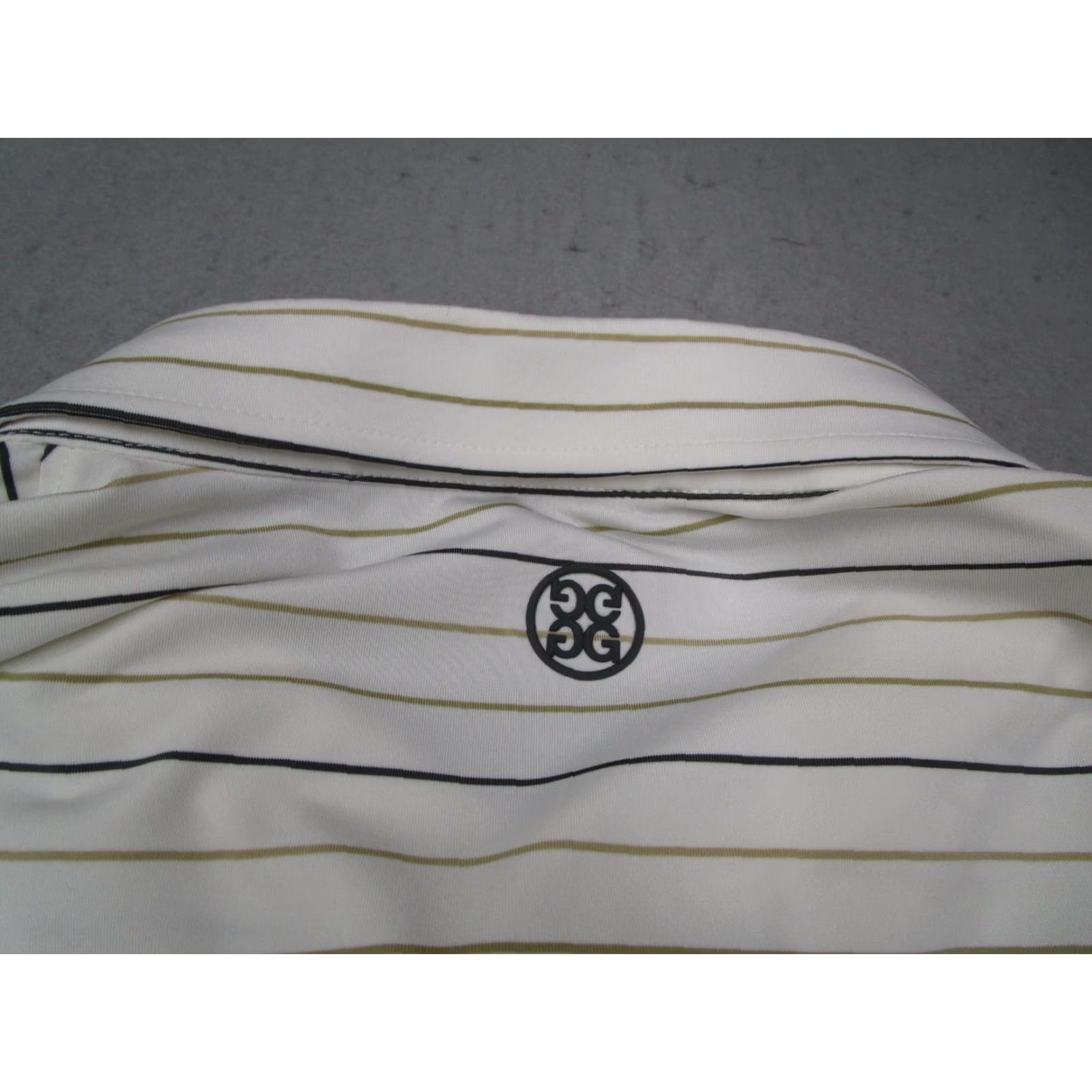 G/FORE G/Fore Shirt Mens XL White Striped Performance Polo Polo Shirt Golf Casual Travel Activewear Size US XL / EU 56 / 4 - 4 Thumbnail