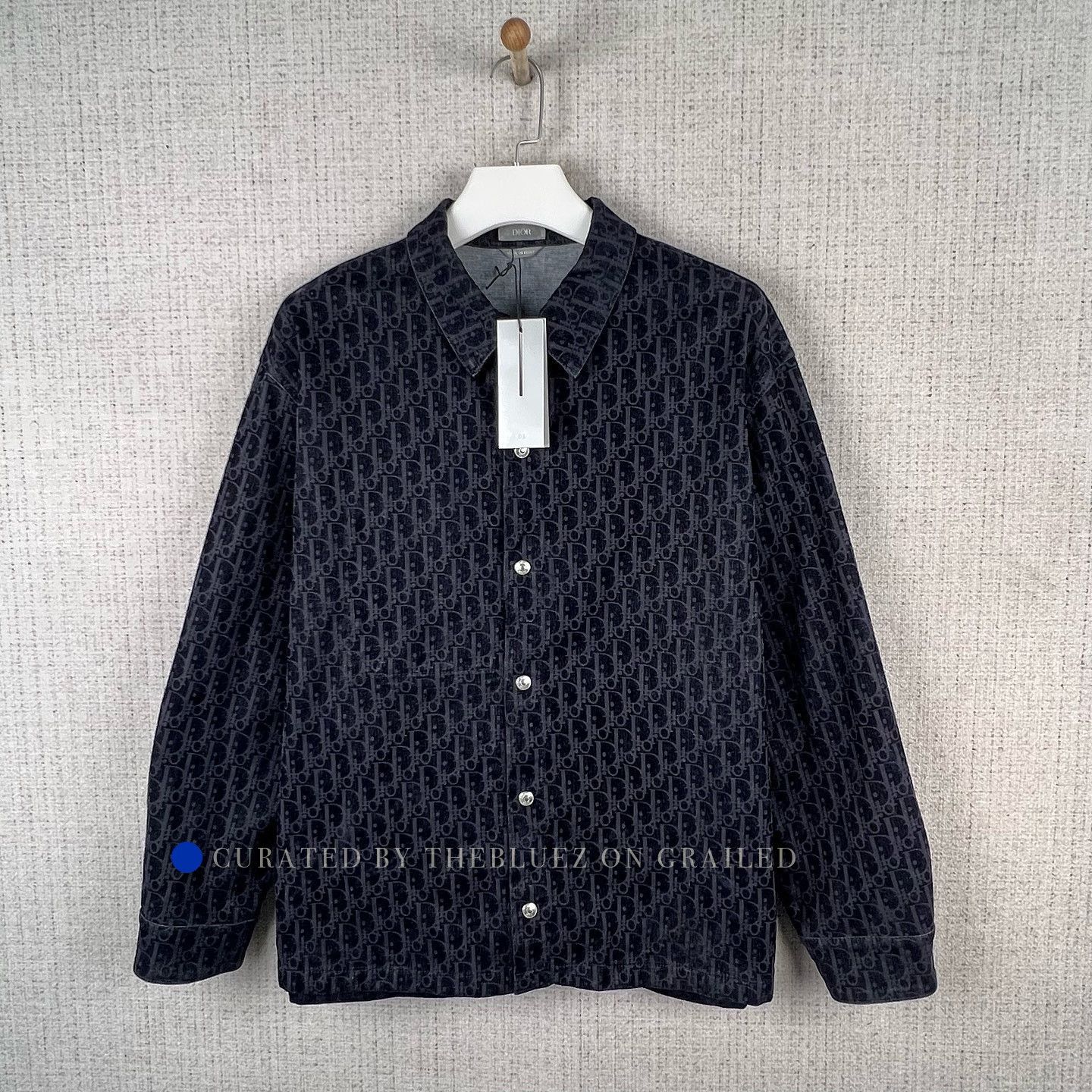 Dior Monogram Denim Button-Up Shirt in Blue Size US L / EU 52-54 / 3 - 1 Thumbnail