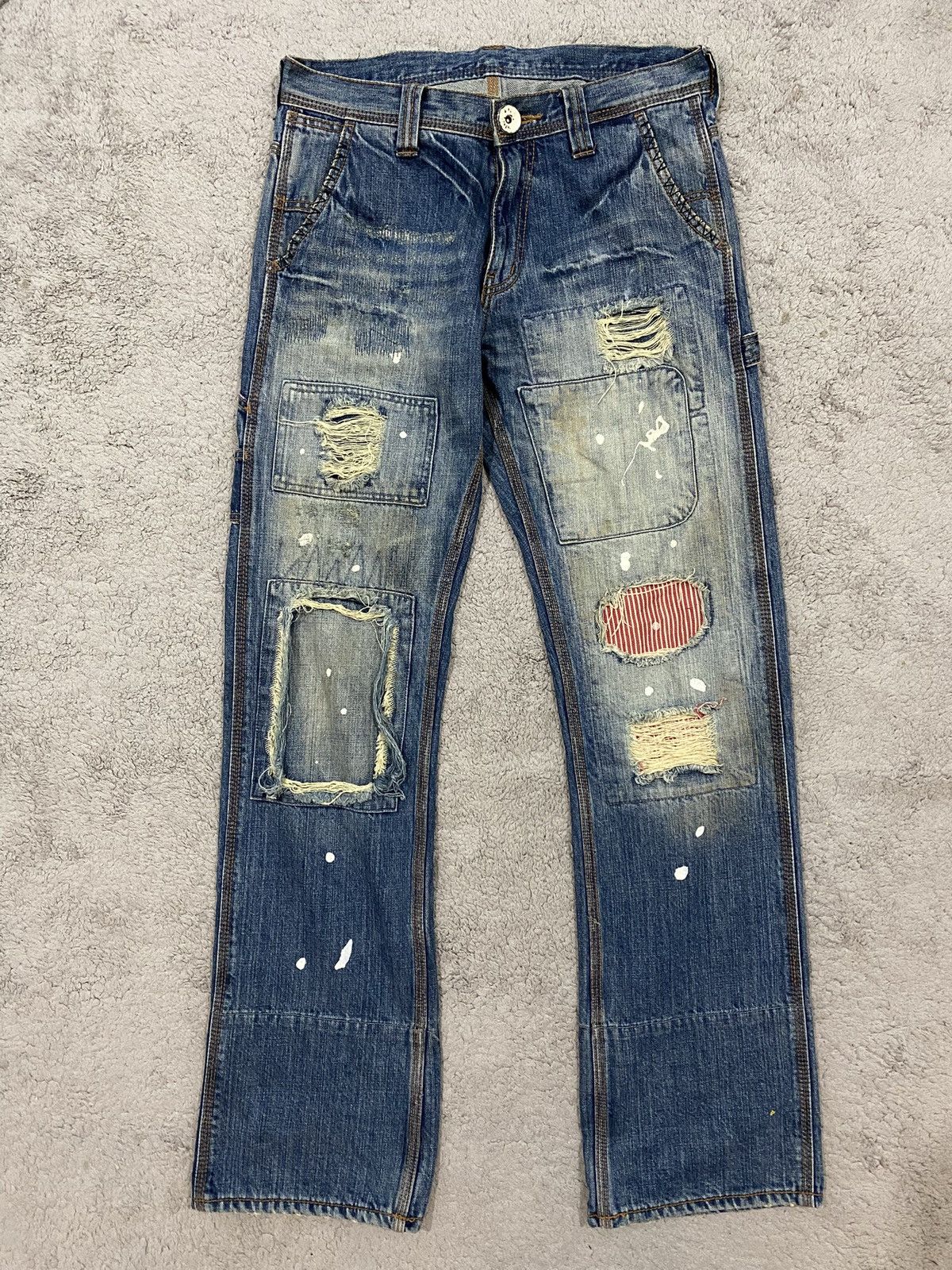 Junya Watanabe Back Vintage Distressed Patchwork Denim like Junya Watanabe Size US 32 / EU 48 - 2 Thumbnail